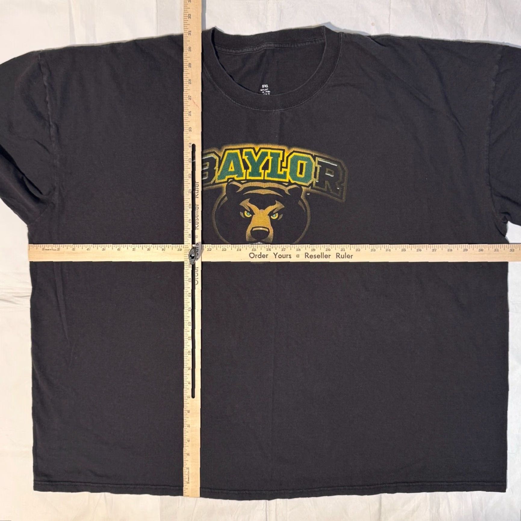 NCAA Baylor University Baylor Bears Black T-Shirt Men 5XL Short Sleeve Crew Neck Logo University Size US XXL / EU 58 / 5 - 3 Thumbnail