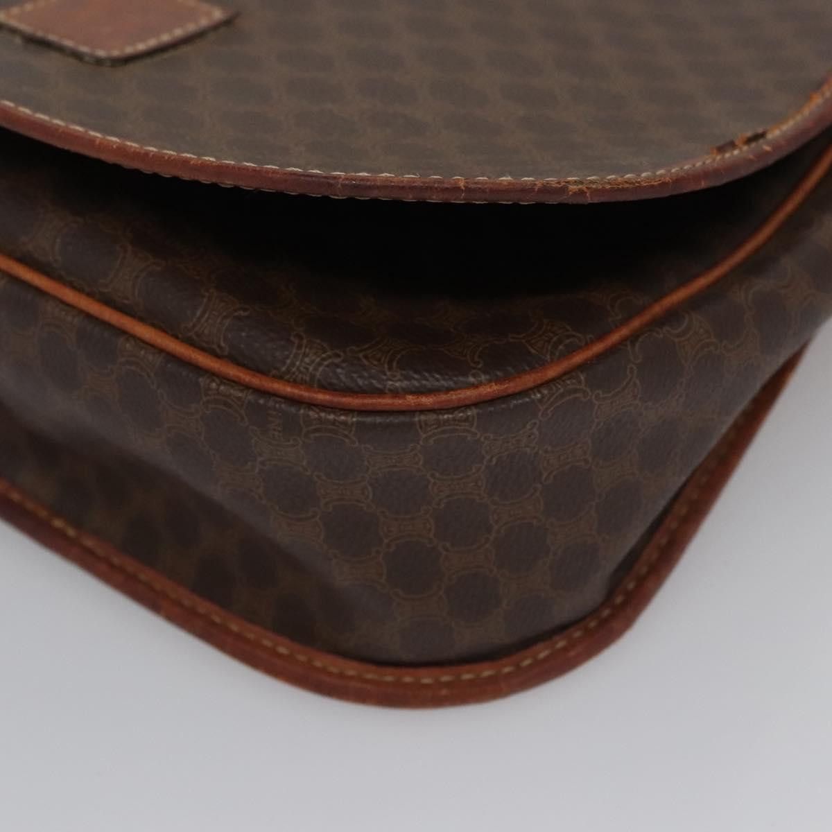 Celine CELINE Macadam Canvas Shoulder Bag Pvc Leather Brown Size ONE SIZE - 11 Thumbnail