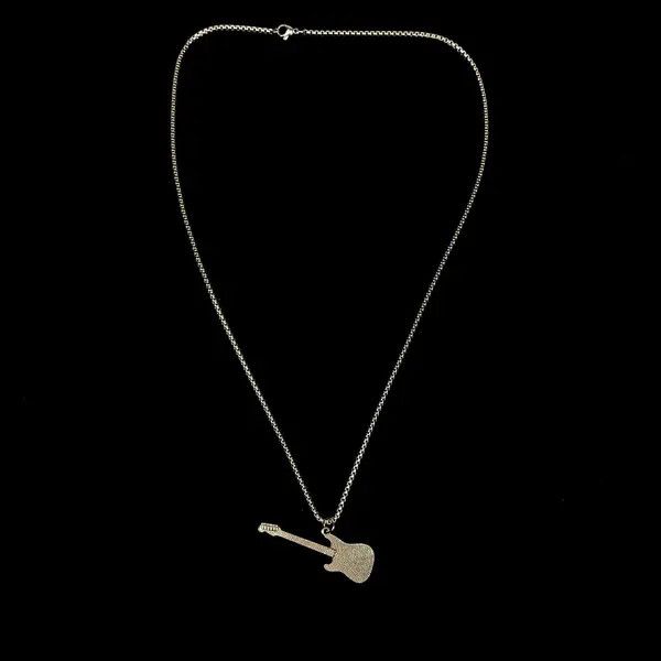 VIBE Guitar Necklace Y2K Gothic Punk Chain Size ONE SIZE - 4 Thumbnail