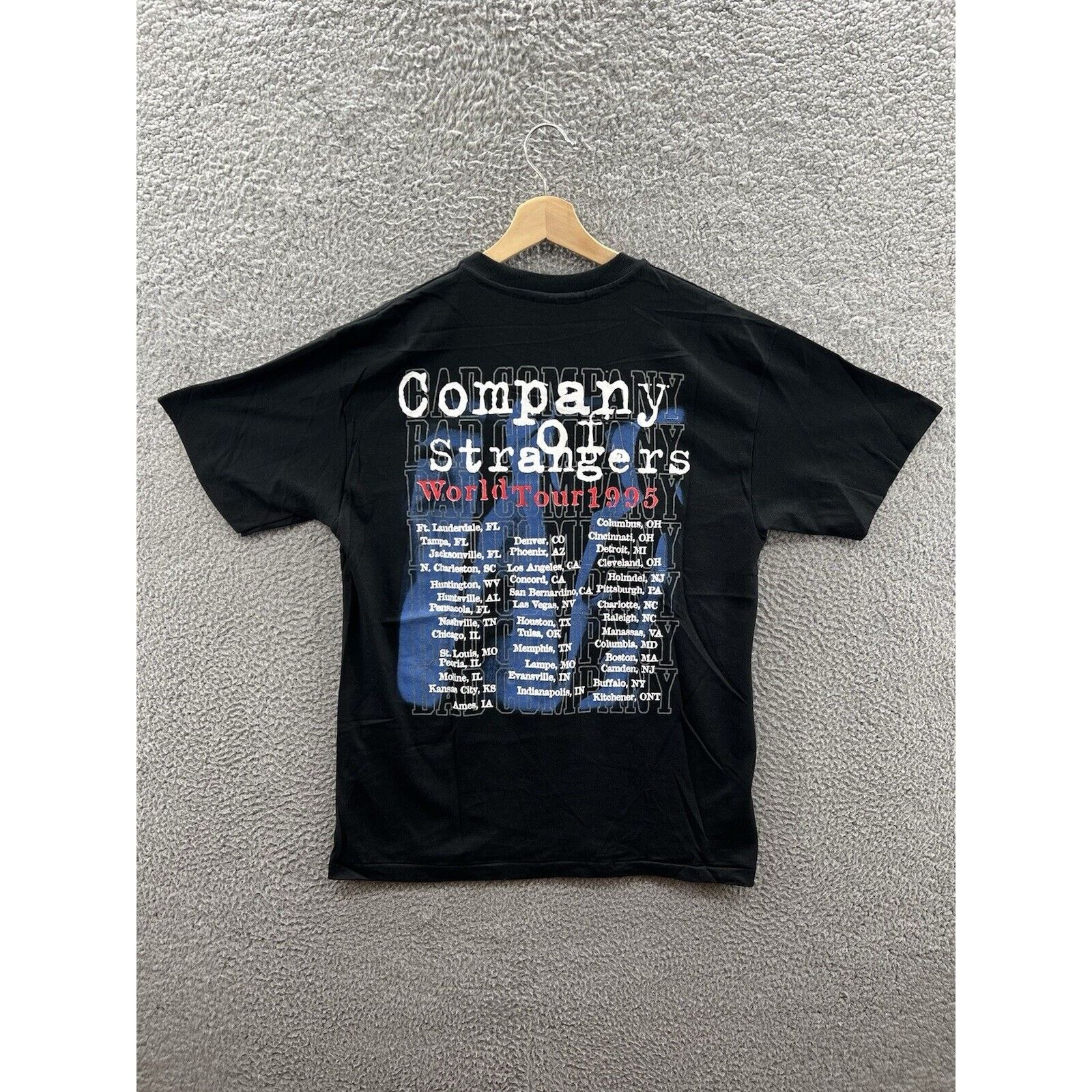Hanes Hanes Bad Company Company Of Strangers World Tour 1995 Tee Size US L / EU 52-54 / 3 - 2 Thumbnail
