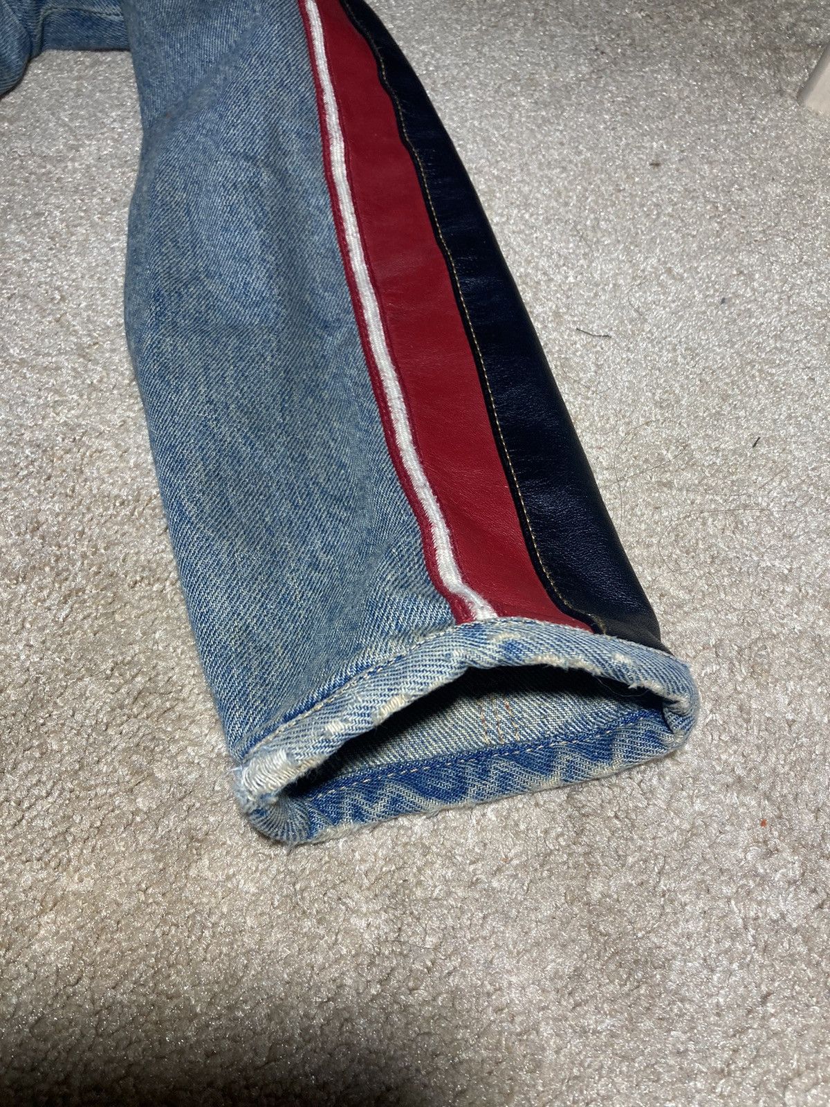 Martine Rose SS20 Martine Rose Leather Stripe Denim Reconstructed 2020 MR Size US S / EU 44-46 / 1 - 8 Thumbnail