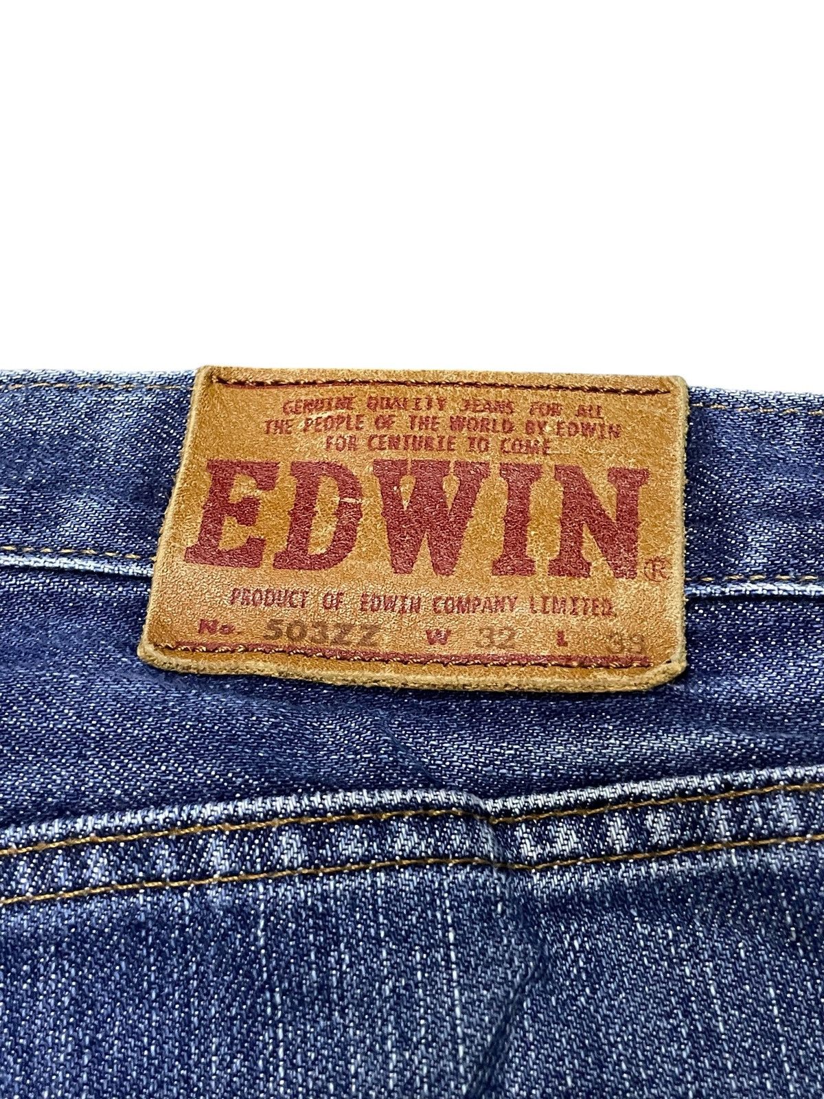 Edwin × Japanese Brand × Vintage Vintage Edwin 503Z Stone Wash Loose Straight Jeans Size US 30 / EU 46 - 17 Thumbnail