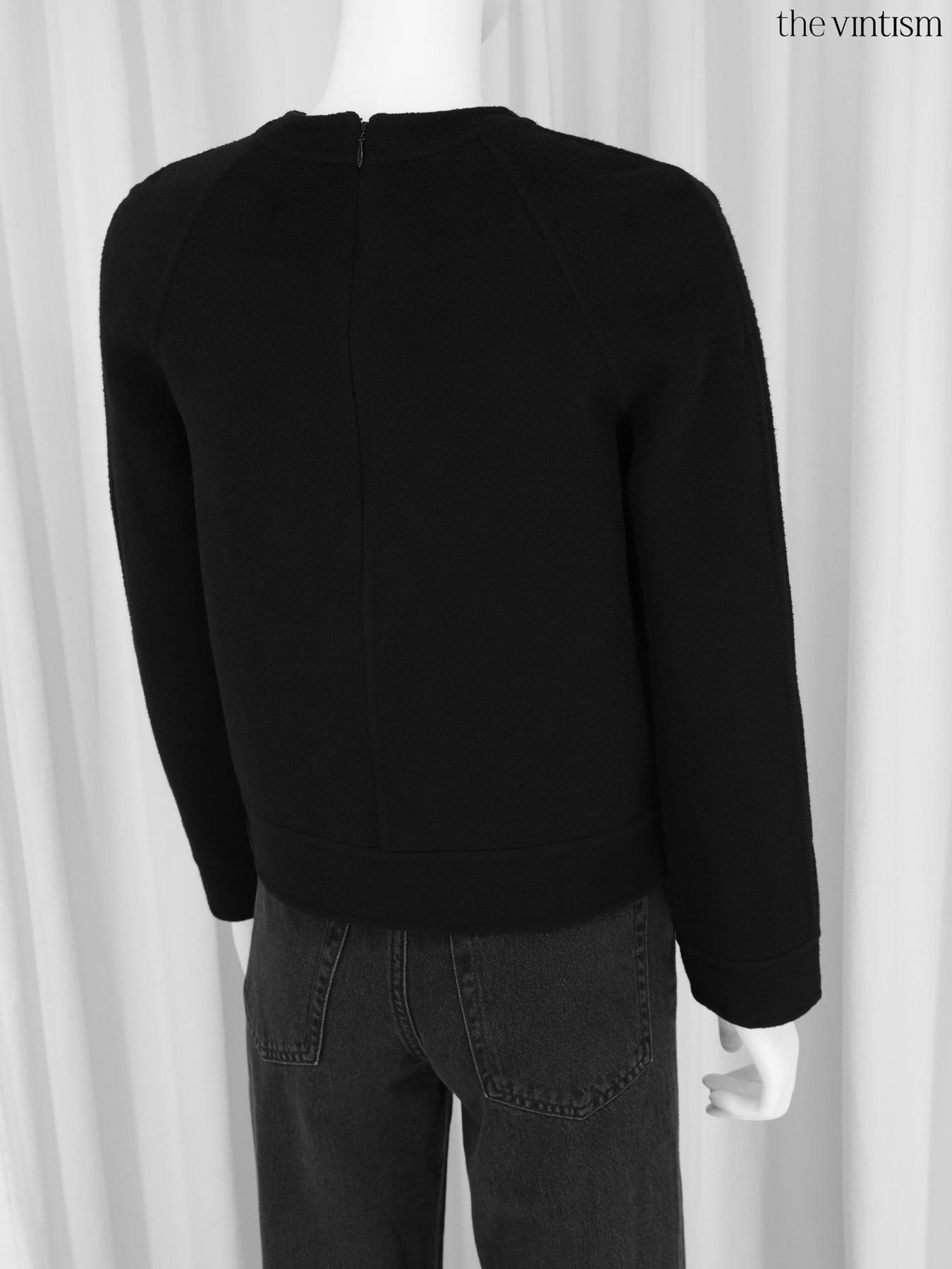 Valentino Valentino Black Virgin Wool & Cashmere Double-Faced Sweater Size S / US 4 / IT 40 - 6 Thumbnail