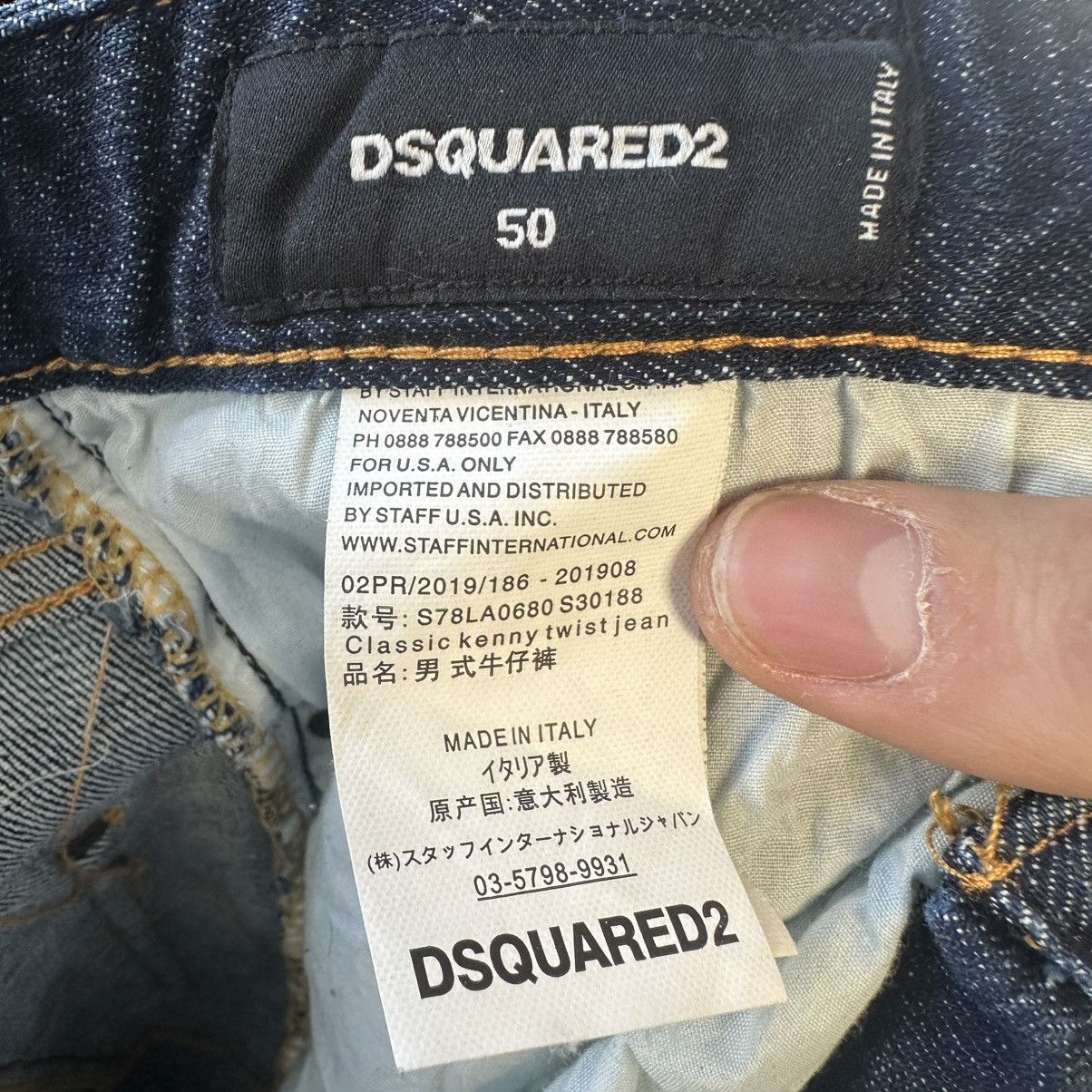 Dsquared2 Vintage Dsquared2 2019 Luxury Denim Jeans Made In Italy Size US 34 / EU 50 - 12 Thumbnail