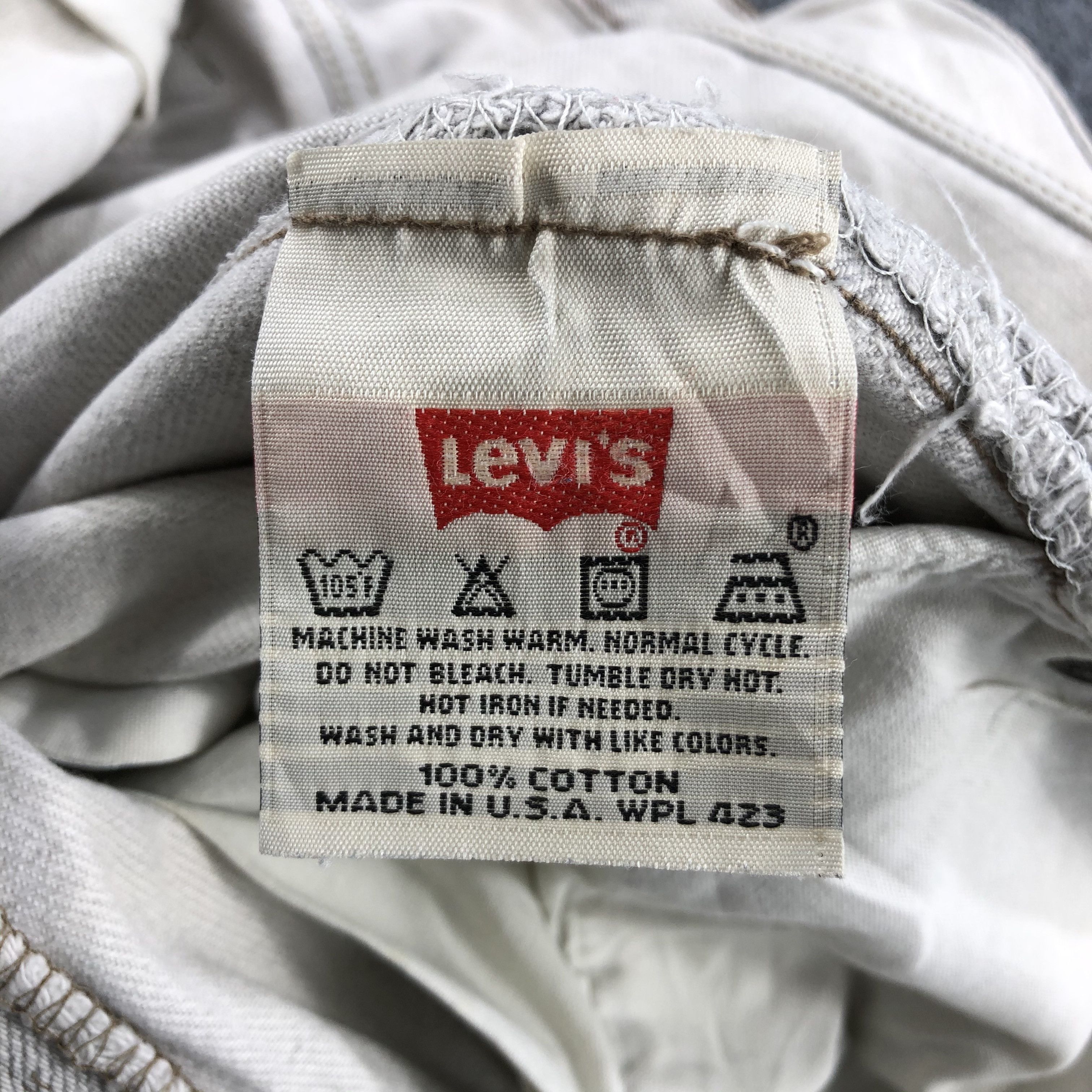 Levi's 90s Vintage Light Wash Levis 501 Jeans-J1551 Size US 34 / EU 50 - 12 Thumbnail