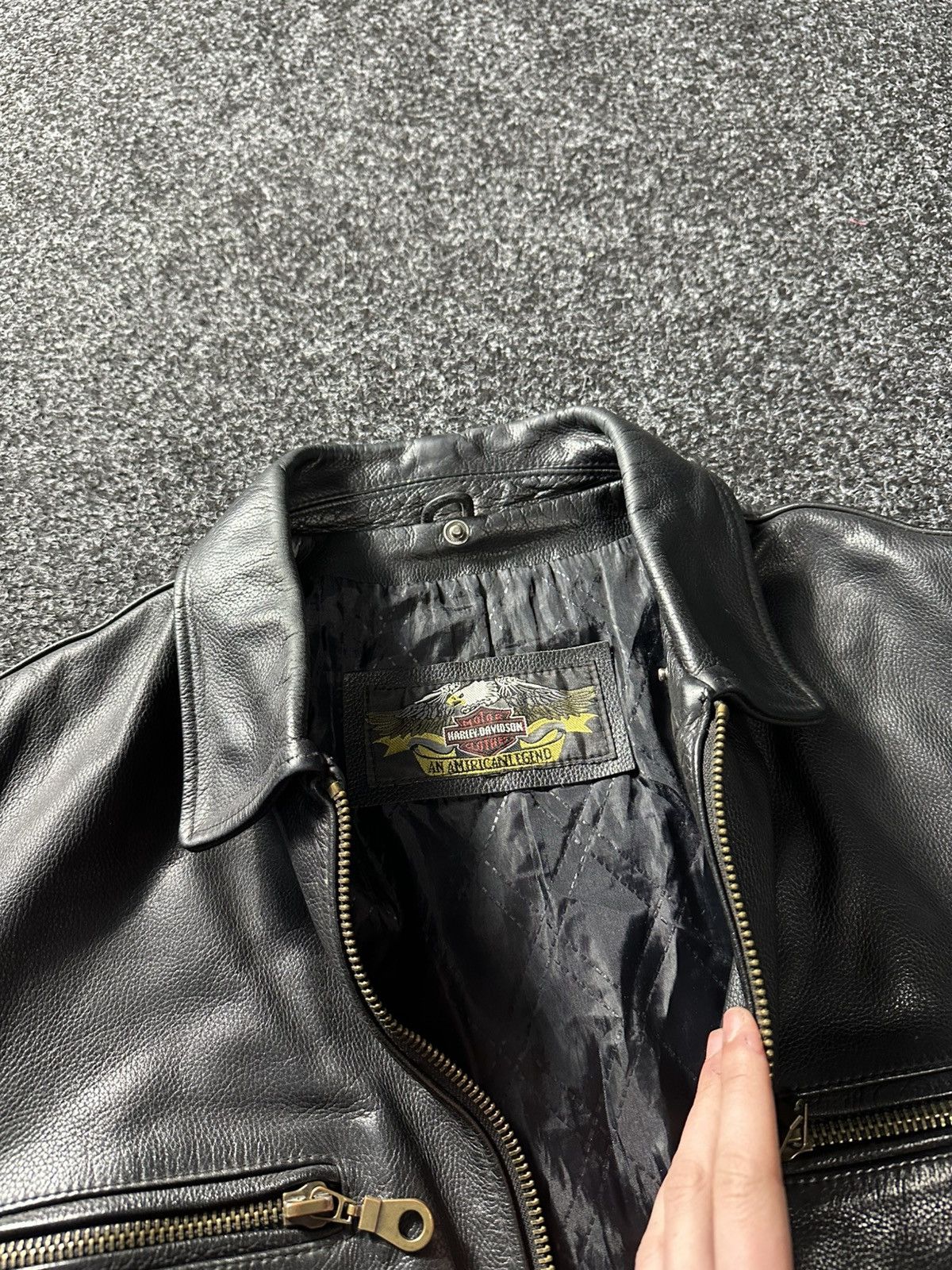 Harley Davidson × Leather 🚨Vintage 90s Leather Biker Jacket-West Style Maison Margiela Size US M / EU 48-50 / 2 - 5 Thumbnail