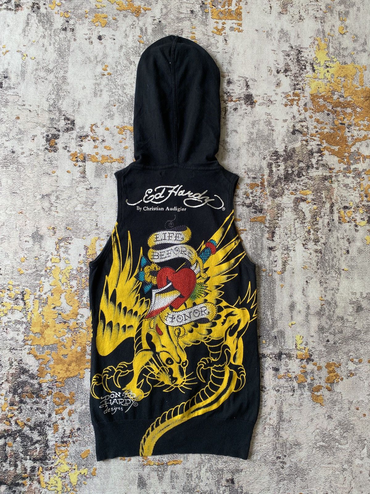 Ed Hardy 2000s Ed Hardy By Christian Audigier Sleeveless Fullzip Size US S / EU 44-46 / 1 - 4 Thumbnail