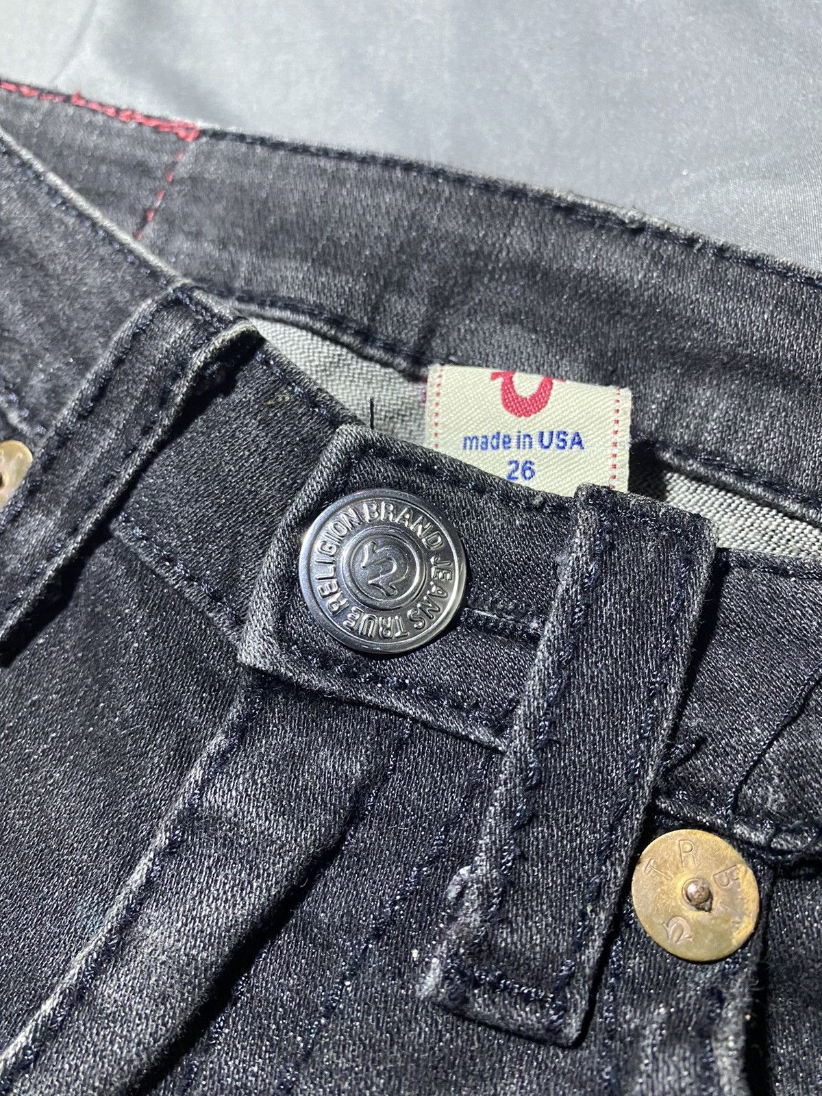 If Six Was Nine × True Religion × Vintage True Religion Women Flare Jeans Size 29" - 6 Thumbnail