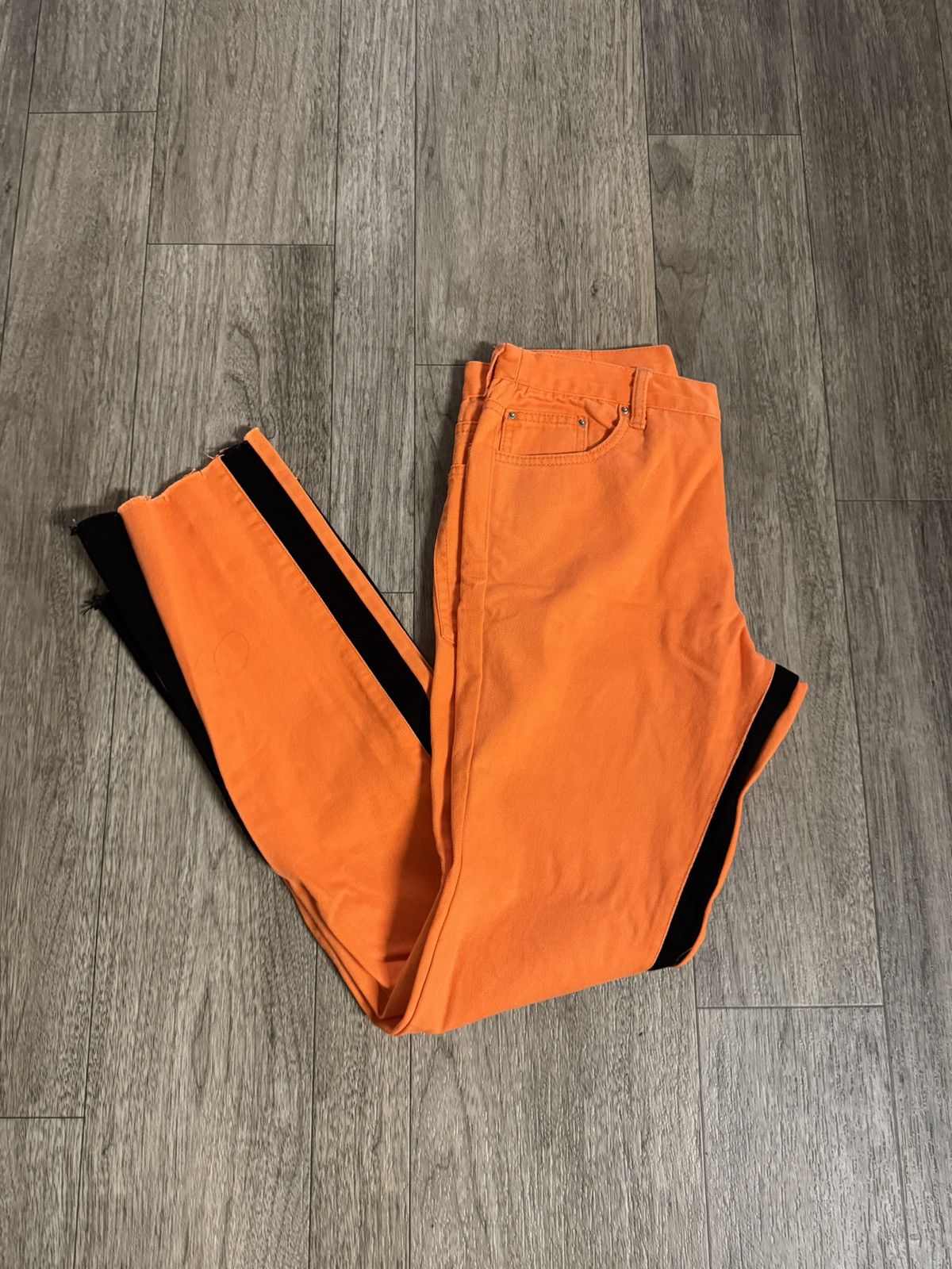 MNML (MNML) Orange Flared Pants Size US 34 / EU 50 - 1 Thumbnail