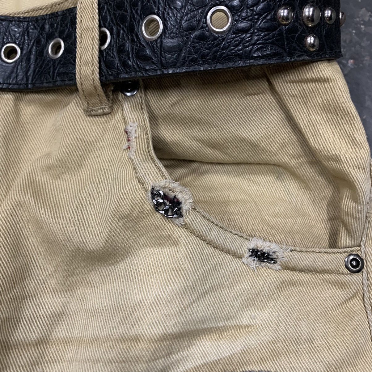 semanticdesign semantic design chain pocket skull patch bootcut pants Size US 33 - 4 Thumbnail