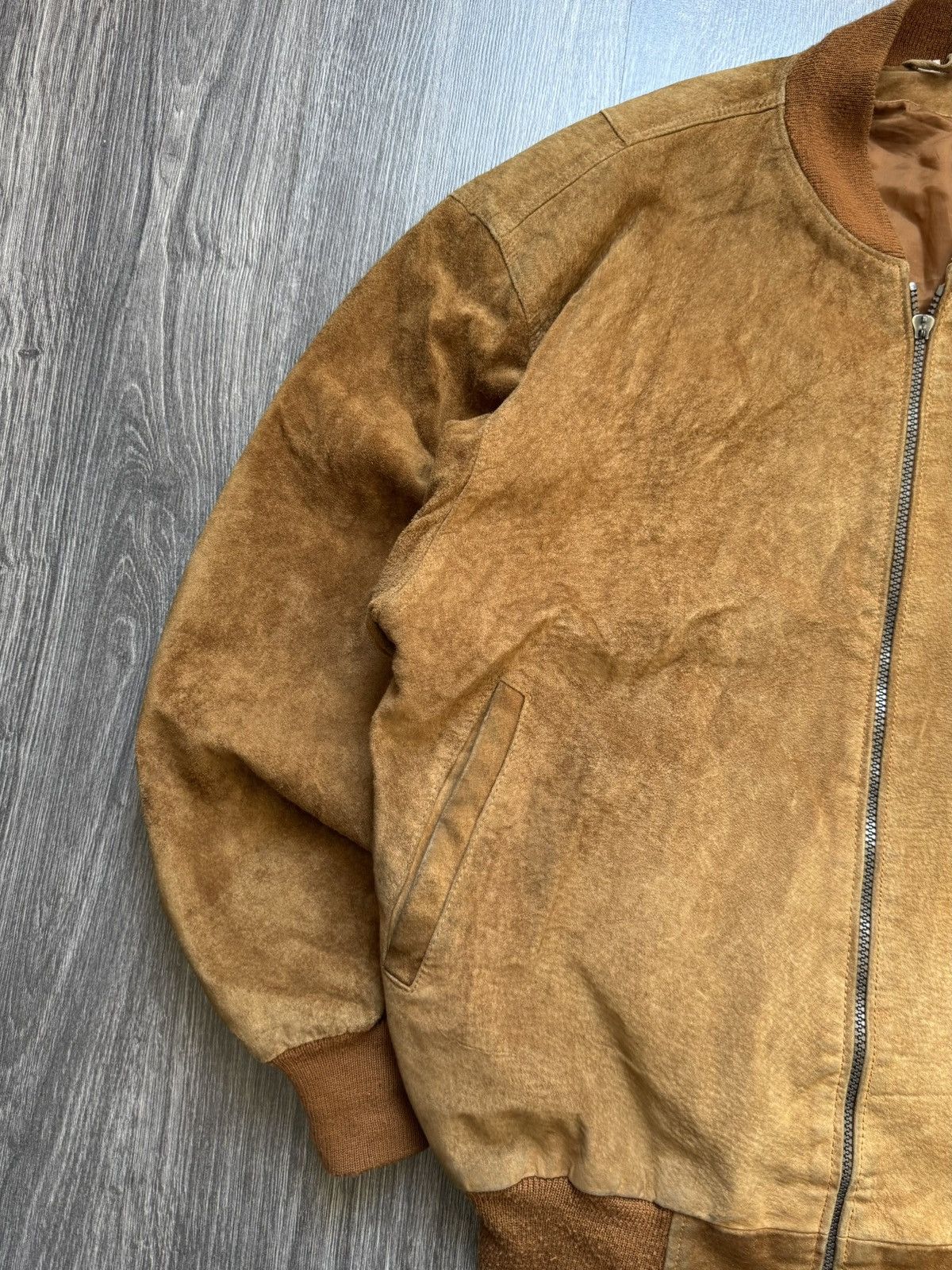 Vintage 90s Vintage College Suede Brown Jacket Size US S / EU 44-46 / 1 - 5 Thumbnail