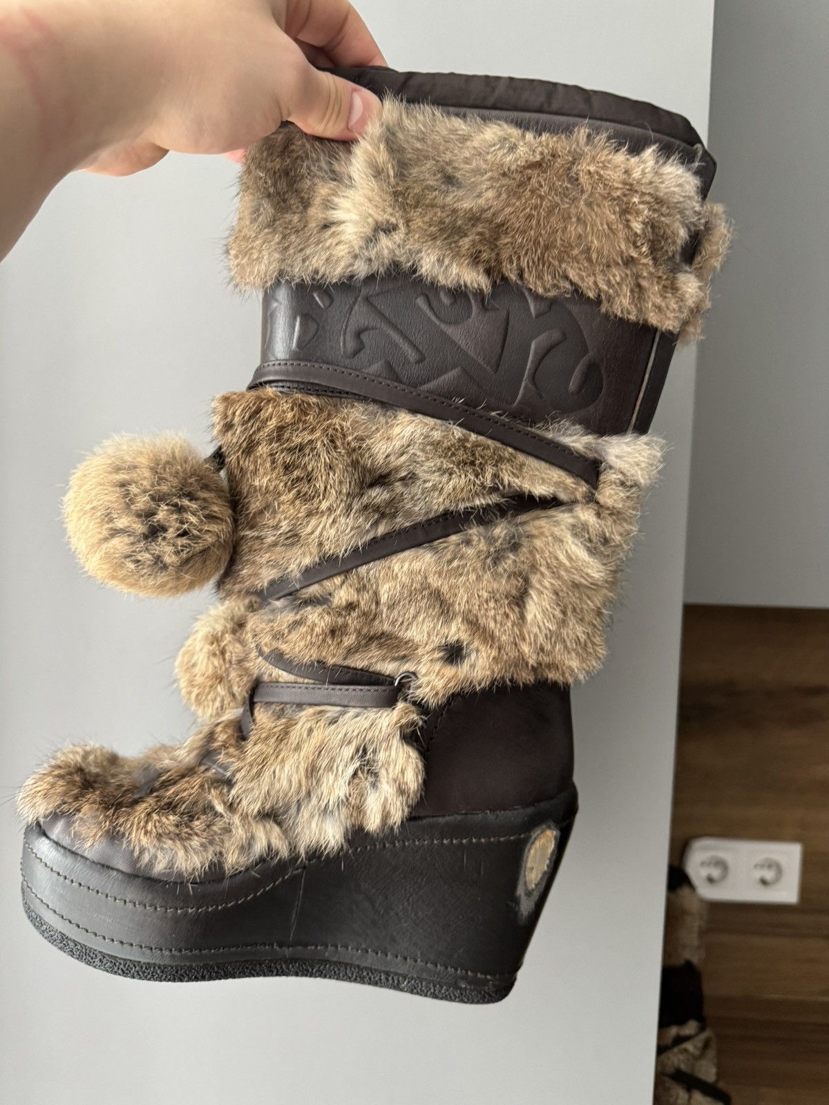 ASH 2000S ASH REAL RABBIT FUR BELTED BOOTS Size US 6 / IT 36 - 7 Thumbnail