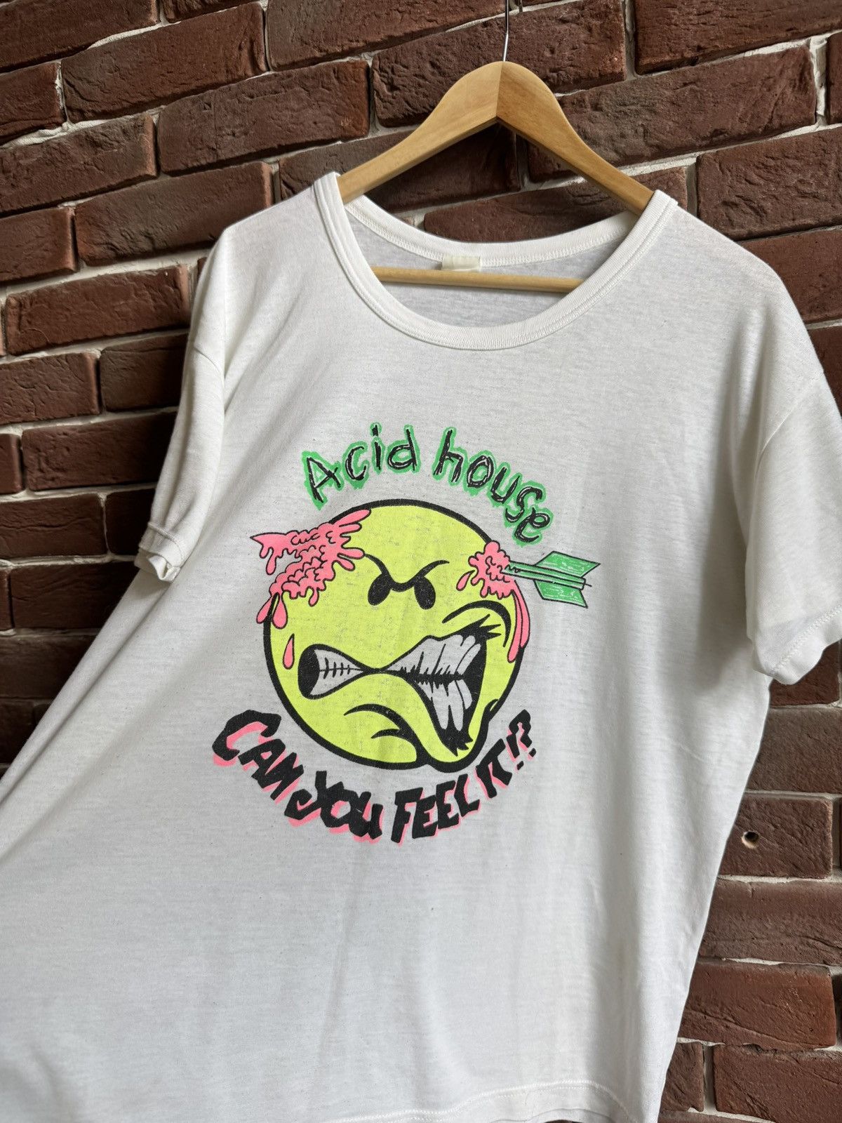 Vintage Vintage 80s Acid House Can You Feel It Rave Band T Shirt Size US L / EU 52-54 / 3 - 4 Thumbnail