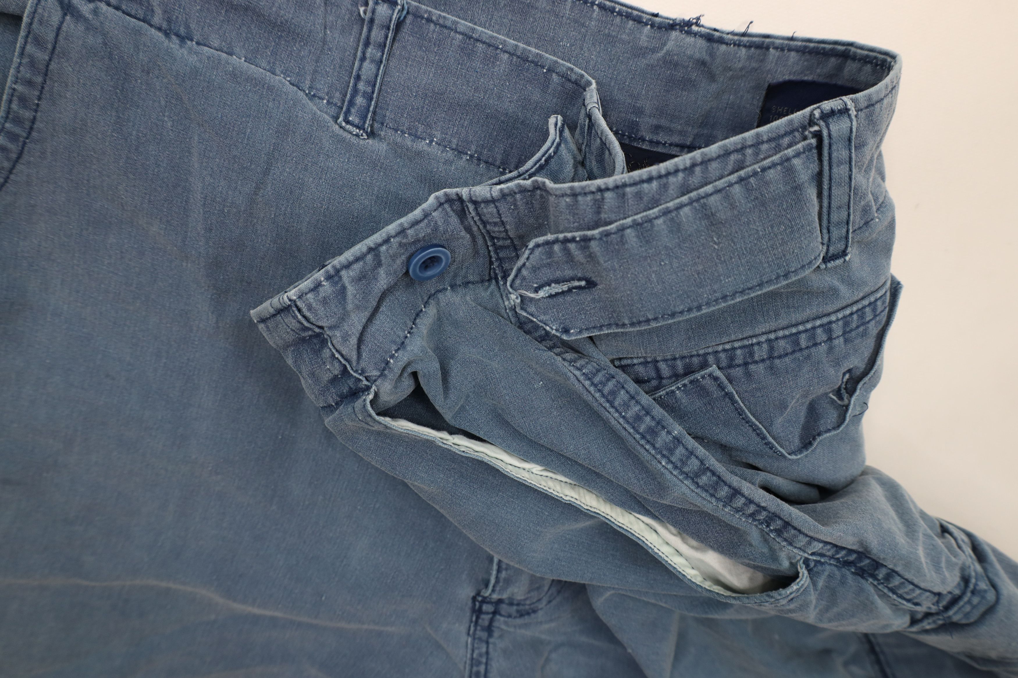 Columbia × Vintage Vintage 90s Columbia Stonewash Above Knee Cargo Shorts Blue Size US 38 / EU 54 - 7 Thumbnail
