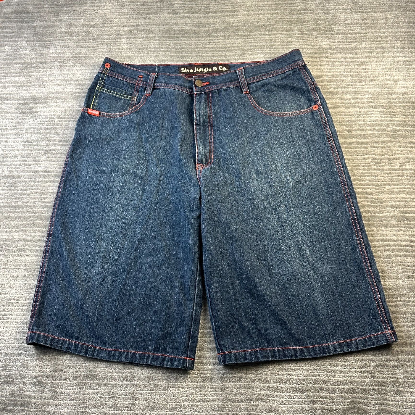 Vintage VINTAGE 5ive Jungle Jean Shorts Mens 40 Blue Jorts Baggy Hip Hop Y2K 90s Mens Size US 40 / EU 56 - 2 Thumbnail