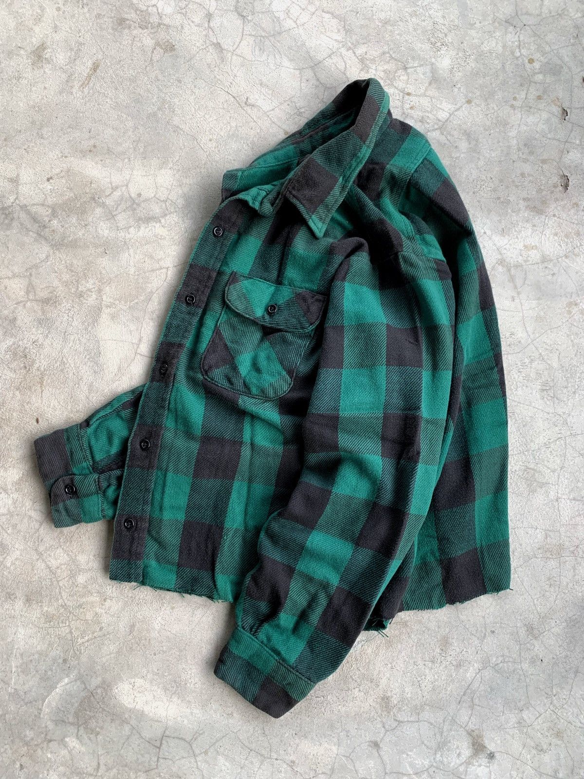 Vintage Cropped button up shirt flannel mr.leggs boxy Size US L / EU 52-54 / 3 - 3 Thumbnail