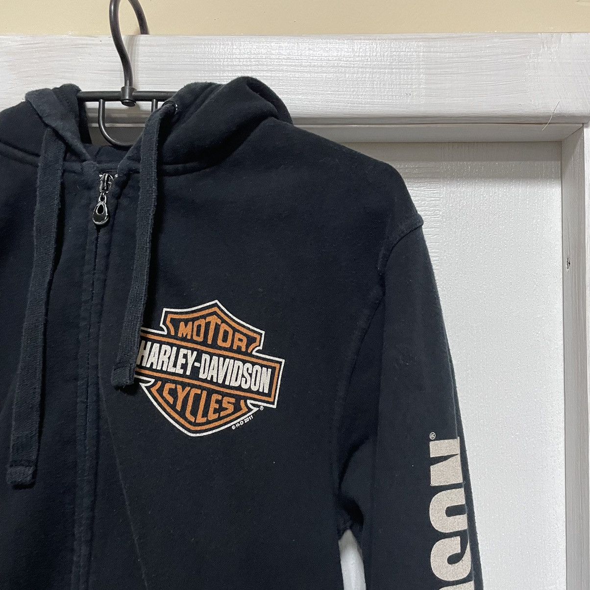 Affliction × Harley Davidson Vintage 90s HARLEY DAVIDSON hardcore Hoodie FIRE HOODED MOTO Size US S / EU 44-46 / 1 - 3 Thumbnail