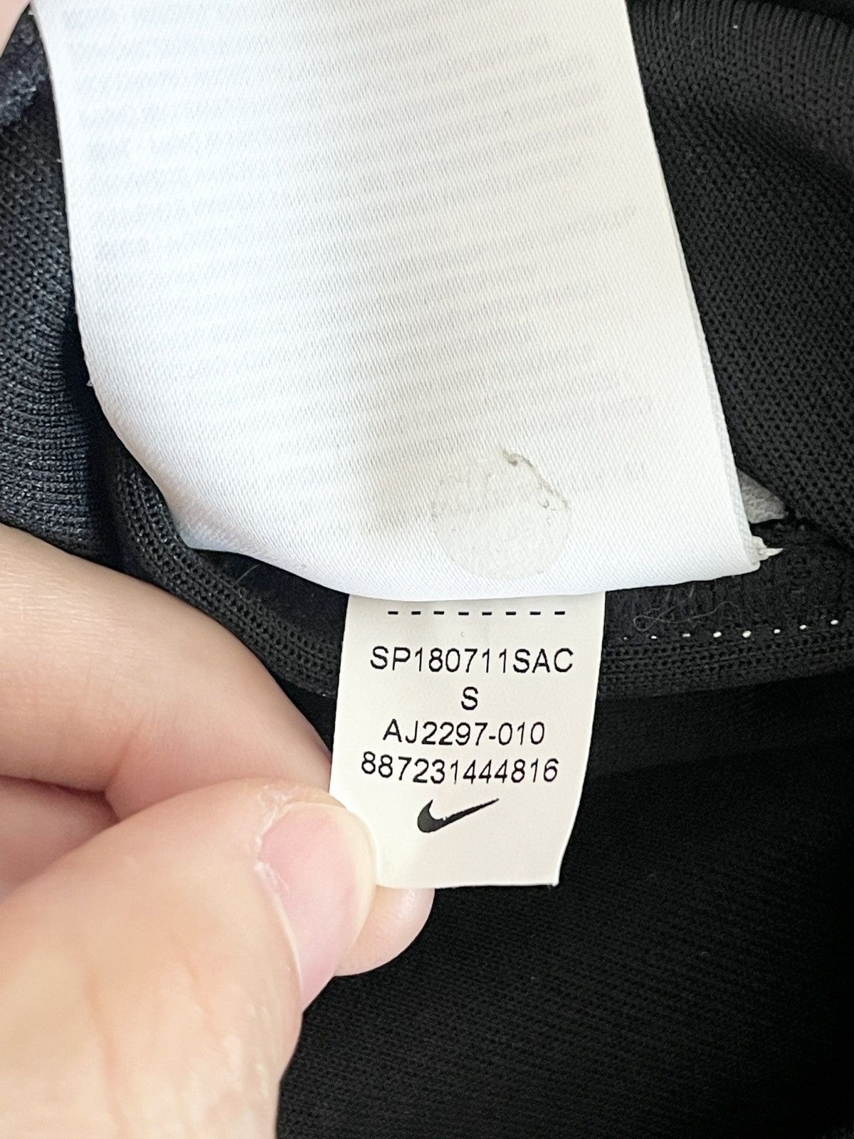 Nike STEAL! 2000s Nike Black Sail Taped Poly Track Pants Size US 30 / EU 46 - 10 Thumbnail