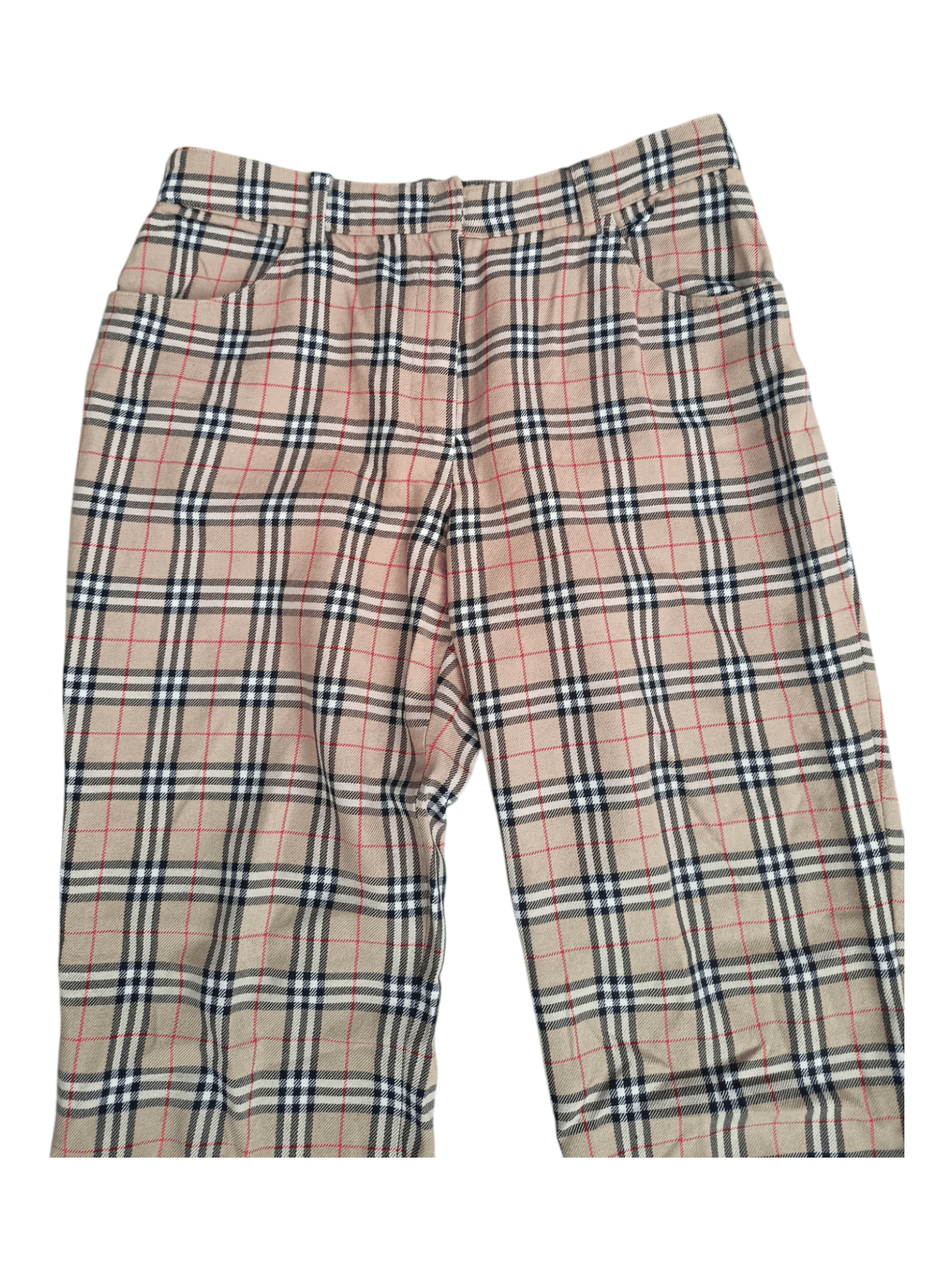 Burberry 🔥VINTAGE BURBERRY NOVA CHECK BLUE LABEL Japan Wool Pants Size 26" / US 2 / IT 38 - 9 Thumbnail