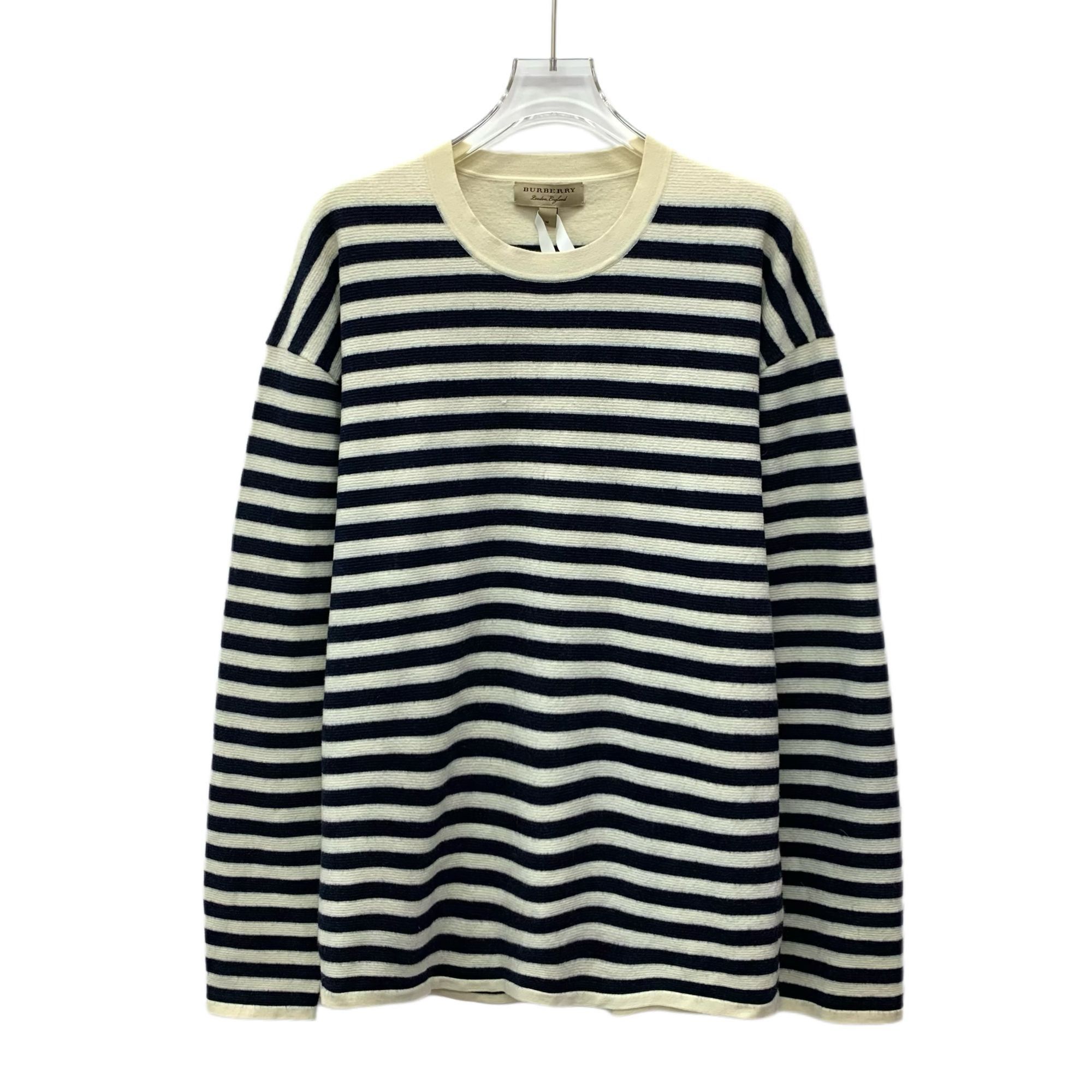 BURBERRY LONDON Striped Merino Wool & Silk Blend Long Sleeve