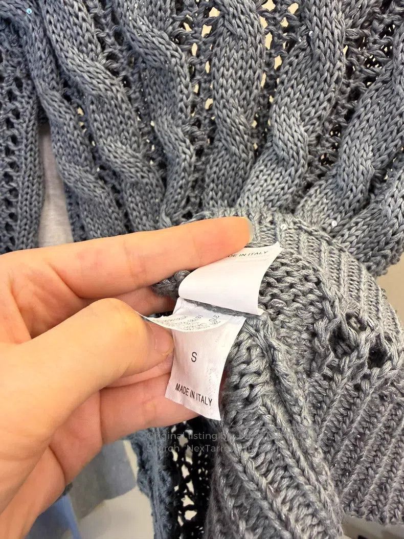 Brunello Cucinelli Brunello Cucinelli Sequined Twisted Knit Sweater Size S / US 4 / IT 40 - 7 Thumbnail