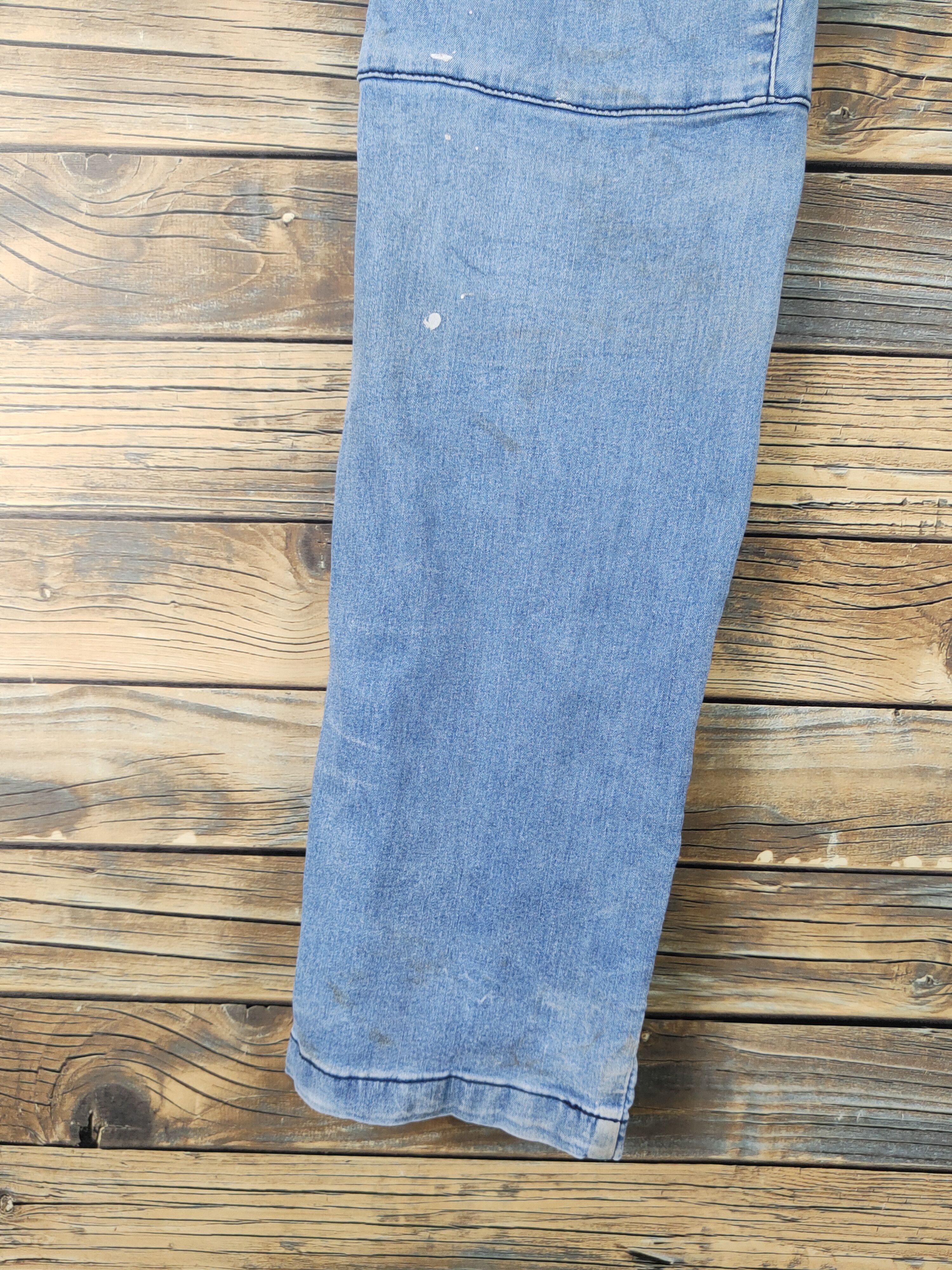 Japanese Brand FieldCore Blue Distressed Ripped cargo Jeans #W1965 Size US 32 / EU 48 - 9 Thumbnail