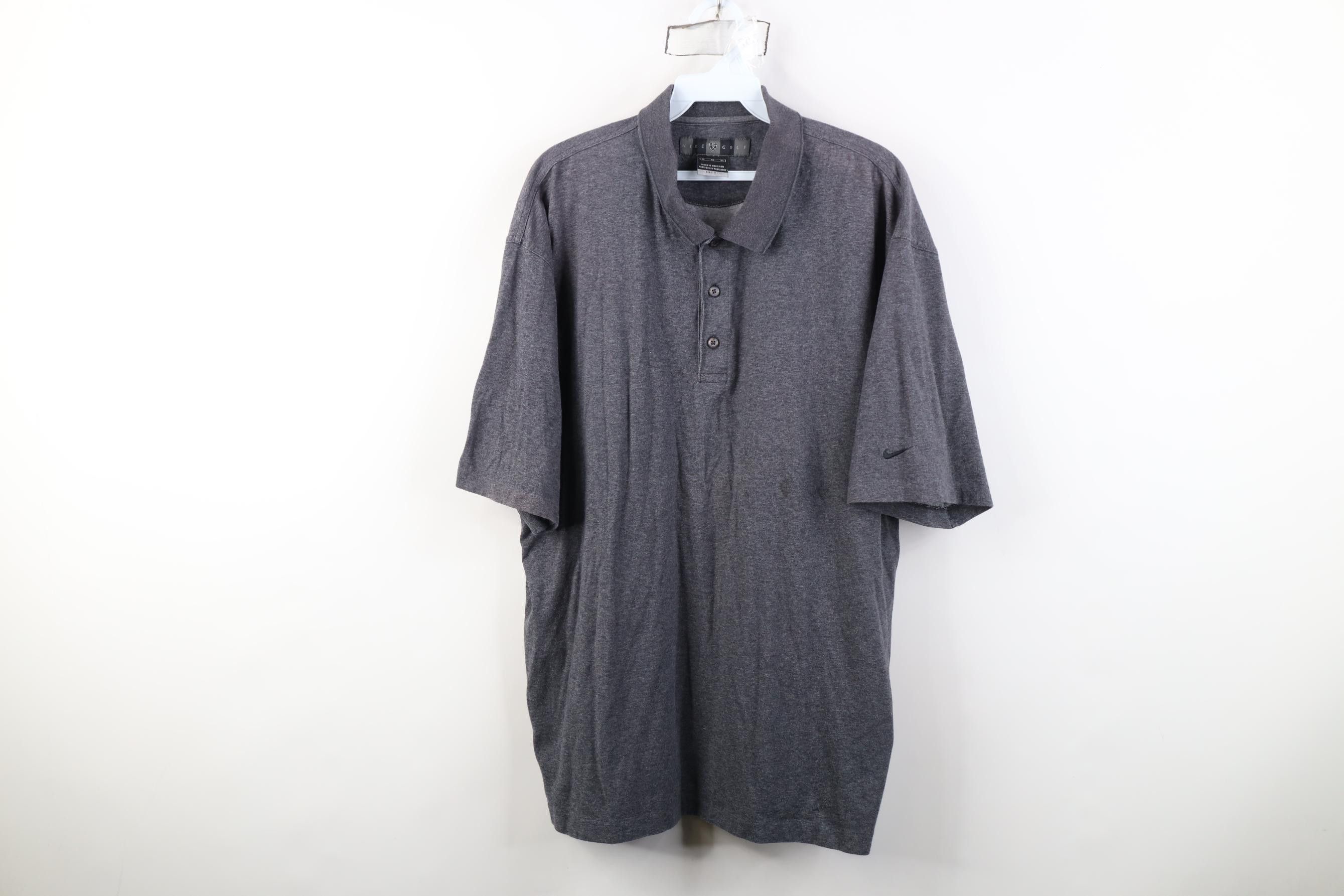 Nike Vintage Nike Golf Scott Mini Swoosh Collared Polo Shirt Gray Size US XL / EU 56 / 4 - 1 Thumbnail