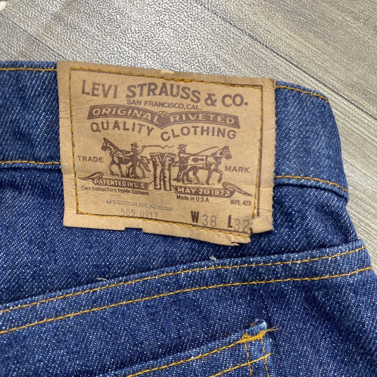 Levi's Vintage Clothing 🇺🇸1970s Vintage Levis 505 38x32 Orange Tab Straight Leg Jeans Size US 38 / EU 54 - 14 Thumbnail