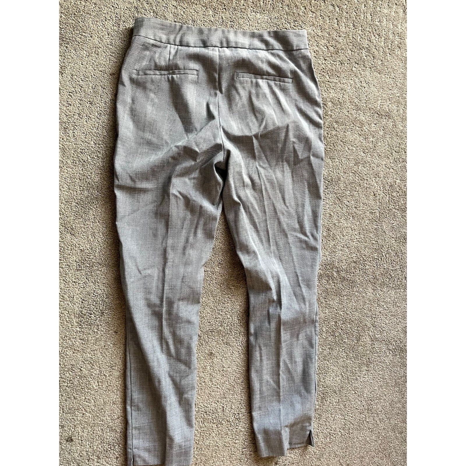 Zara ZARA Women’s Dress Pants Size 2 Gray Solid Mid Rise Stretch Size 26" / US 2 / IT 38 - 3 Thumbnail