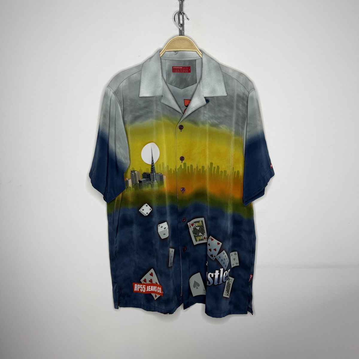 Vintage Y2K VTG FERUGINI HUSTLER LUCKY WAYS PRINT GAMBLING SHIRT Size US L / EU 52-54 / 3 - 2 Thumbnail