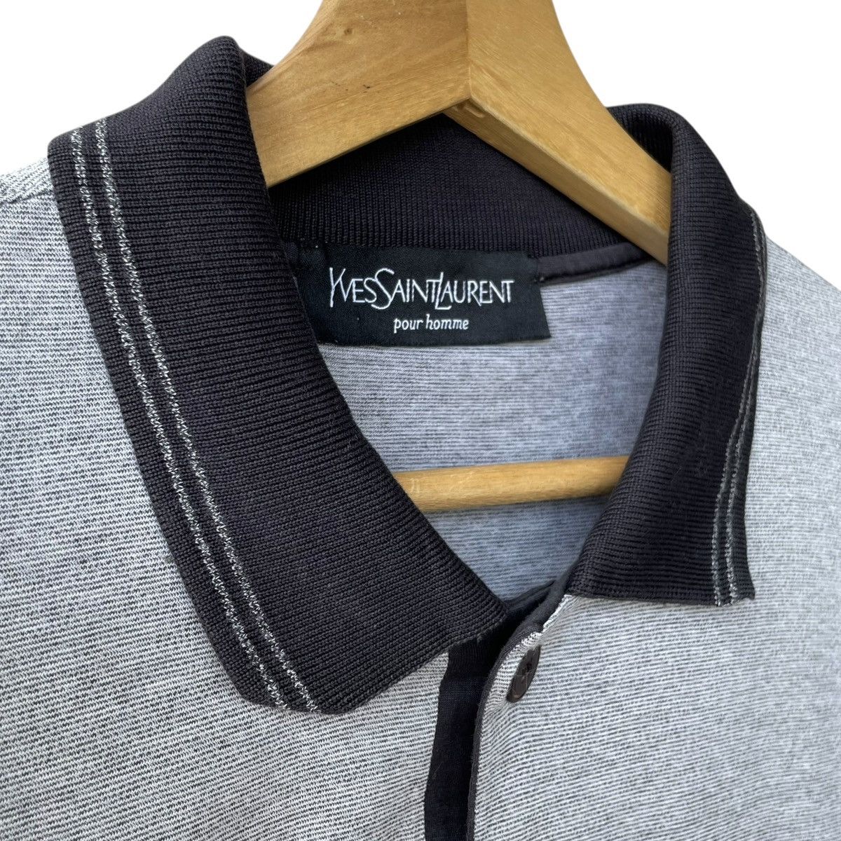 Yves Saint Laurent Yves Saint Laurent YSL Pour Homme Designer Pocket Polo Tee Size US M / EU 48-50 / 2 - 4 Thumbnail