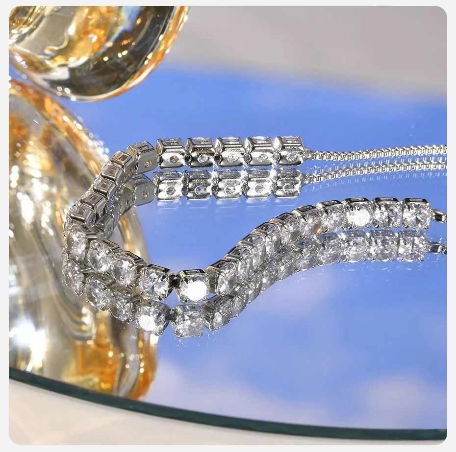 Other Glamour 6mm Tennis Chain Wristband Bracelet Size ONE SIZE - 1 Thumbnail