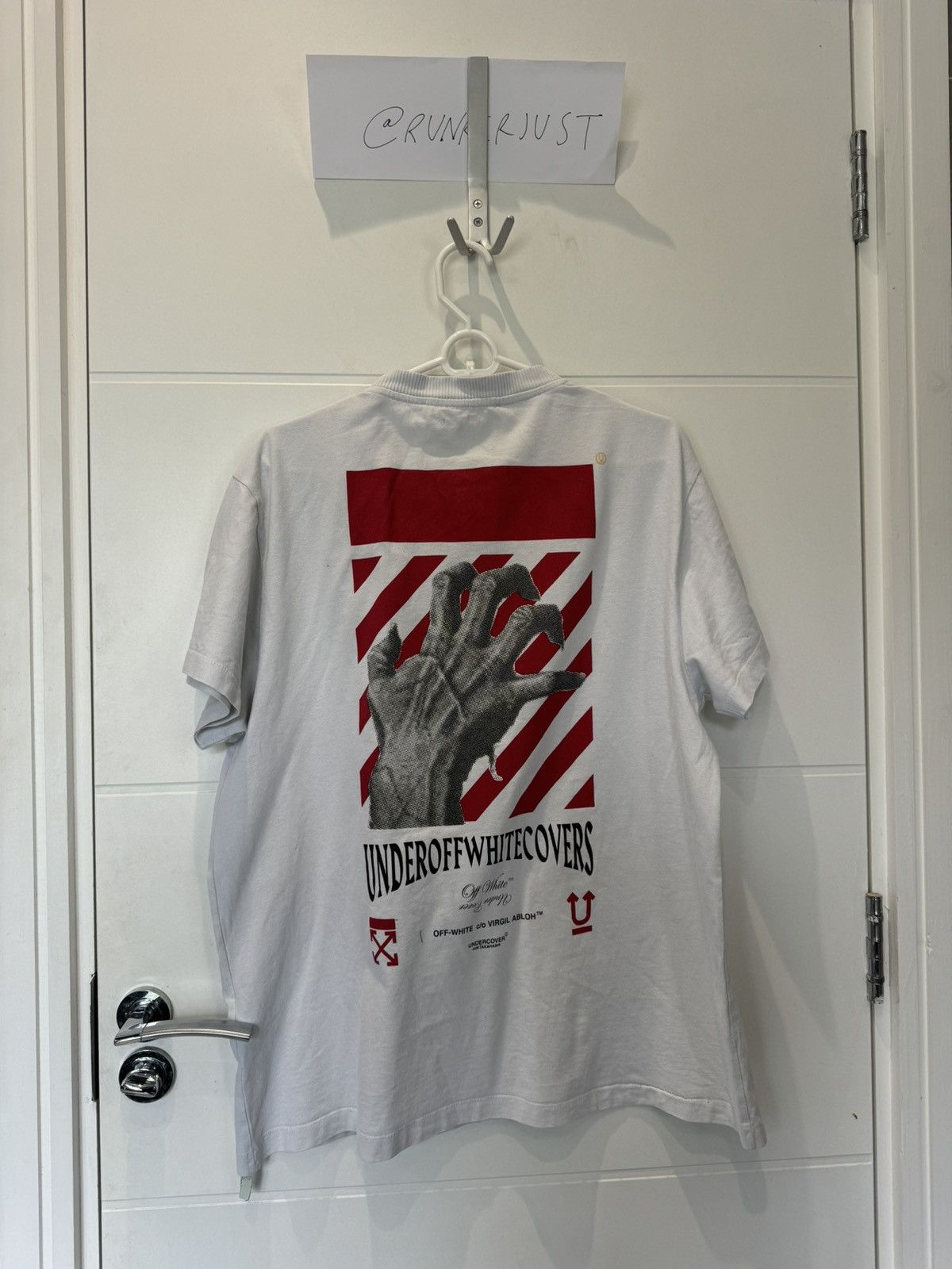 Tシャツ・カットソー OFF-WHITE Undercover Hand Dart T-Shirt White AW 19 2019 Off-White × Undercover OFF-WHITE Undercover Hand Dart T