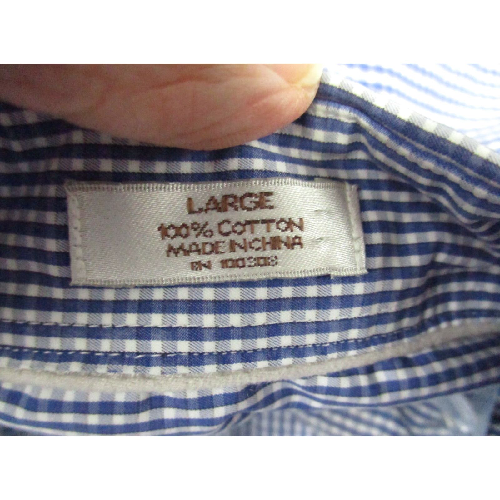 Peter Millar Peter Millar Shirt Large Crown Finish Blue Check Button Down Gingham Mens Size US L / EU 52-54 / 3 - 7 Thumbnail