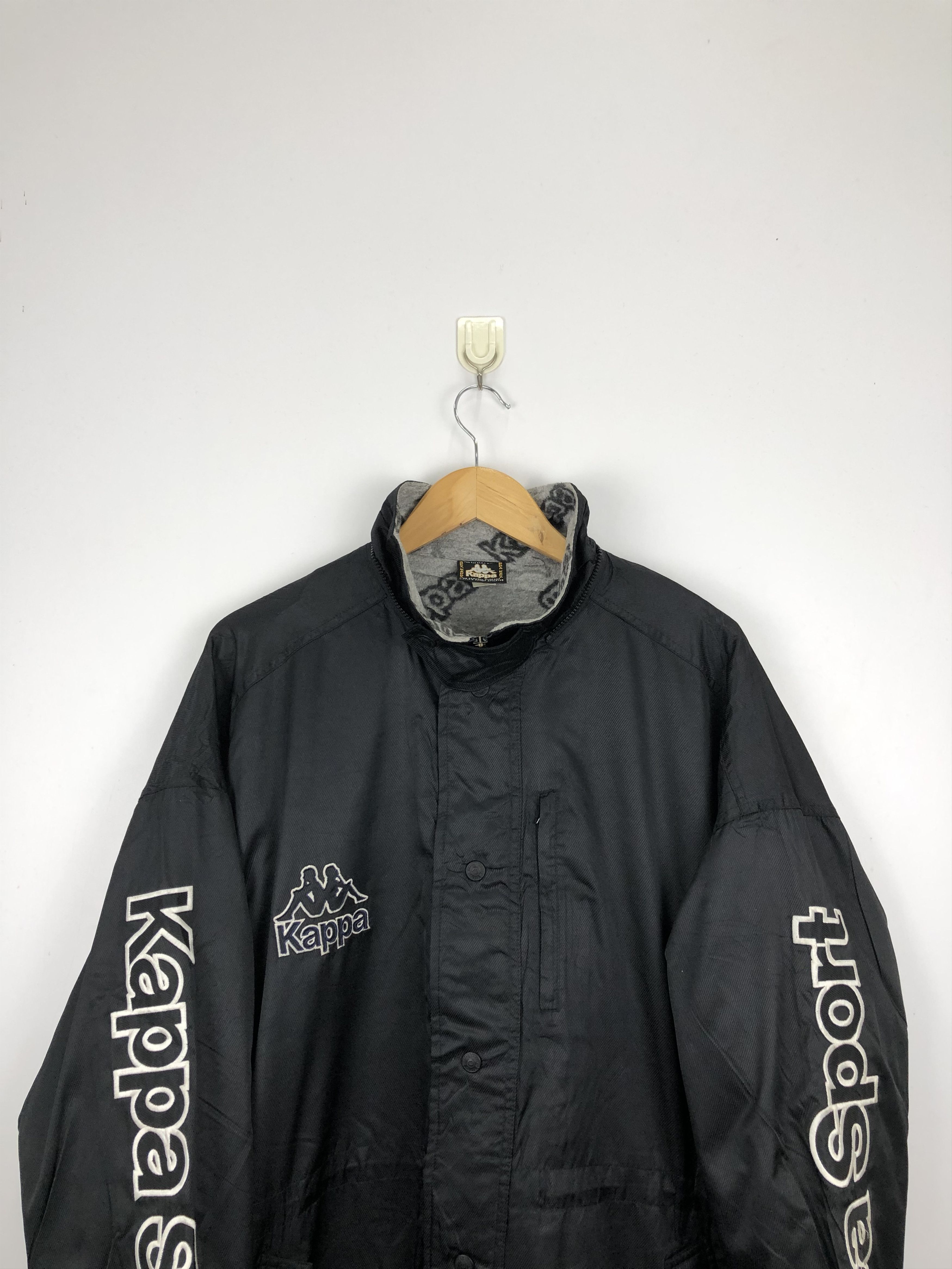 Kappa Vintage 90s Kappa Long Winter Jacket Black SideTape J0691 Size US M / EU 48-50 / 2 - 2 Thumbnail