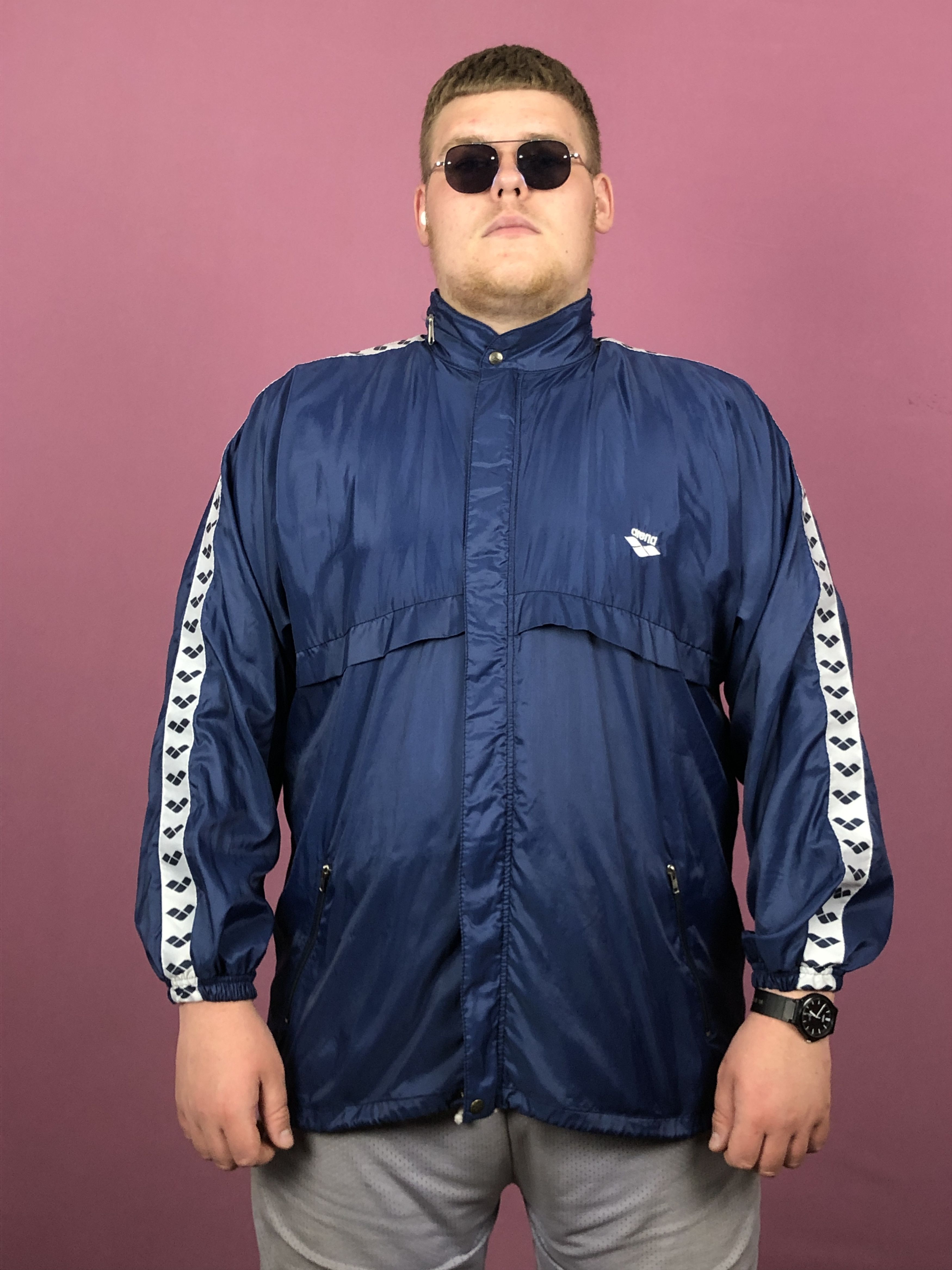 Vintage 90s Arena Vintage Men's Windbreaker Sport Jacket - XL Size US XL / EU 56 / 4 - 1 Thumbnail