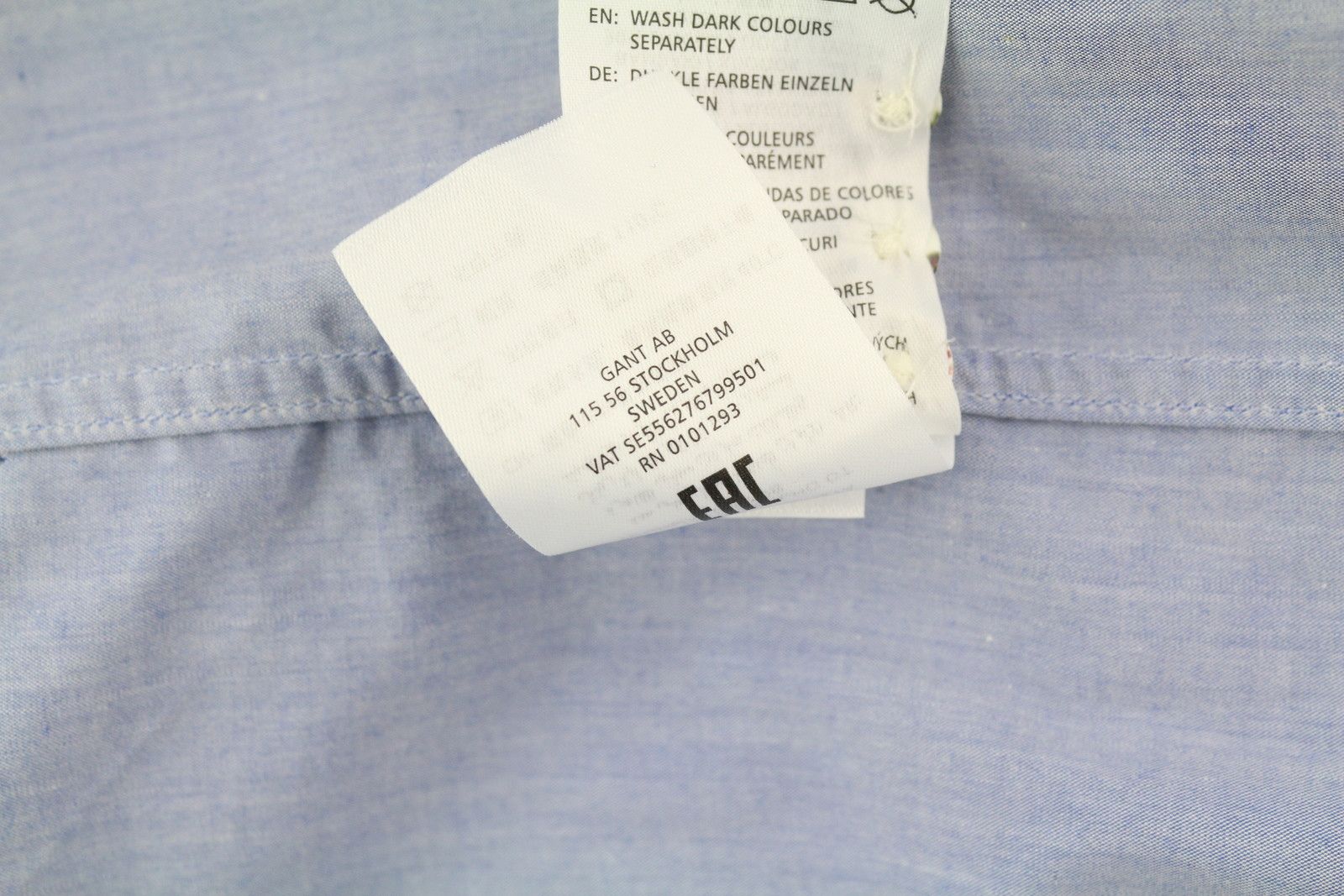 Gant PP BELL EU36 Blue Spread Collar Button-Up Shirt 85121 Size S / US 4 / IT 40 - 11 Thumbnail