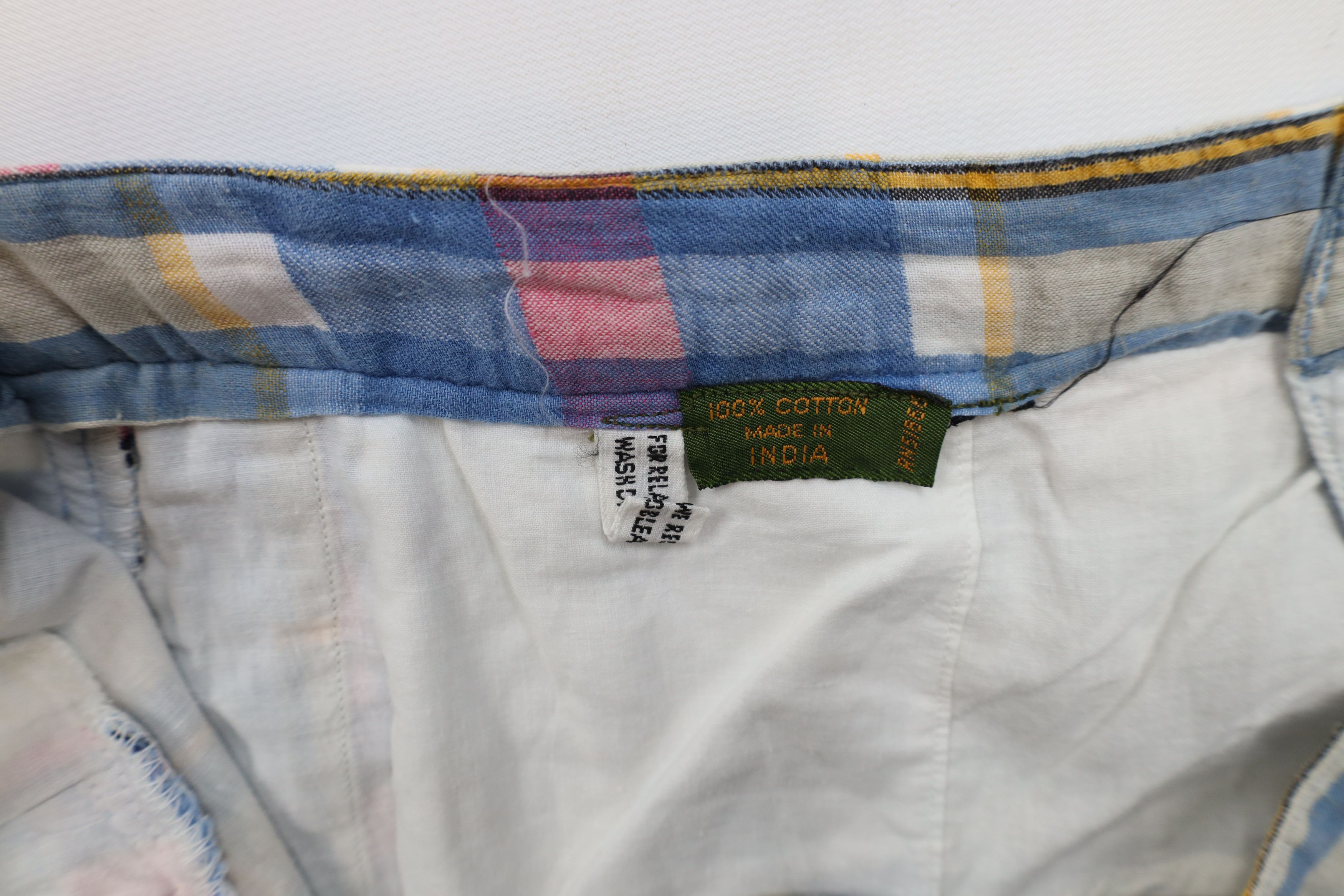 Vintage Vintage 90s Streetwear Madras Plaid Flannel Chino Shorts Size US 36 / EU 52 - 8 Thumbnail