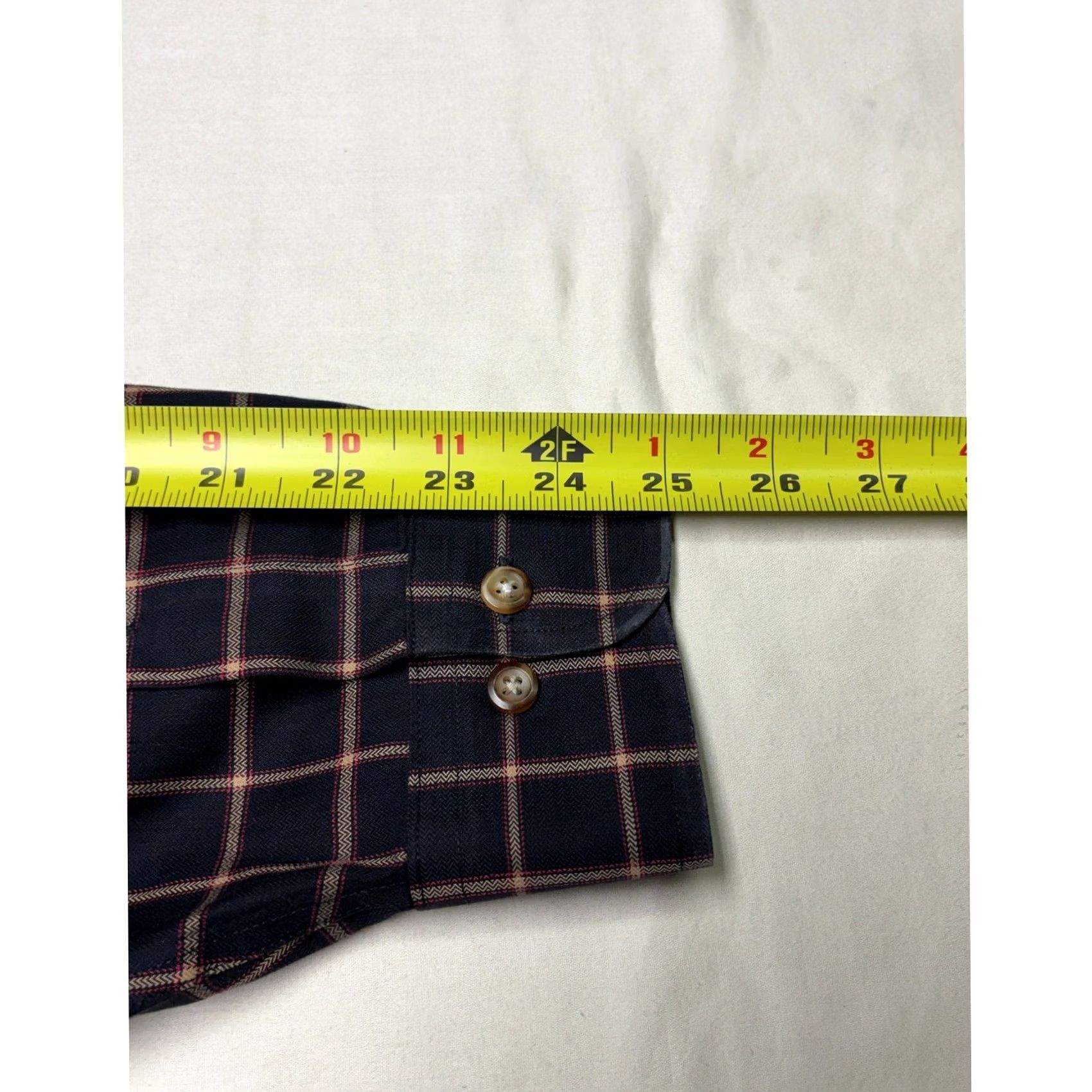 Brooks Brothers Brooks Brothers 346 Mens Large Non Iron Cotton Windowpane Button Down Shirt Navy Size US L / EU 52-54 / 3 - 8 Thumbnail