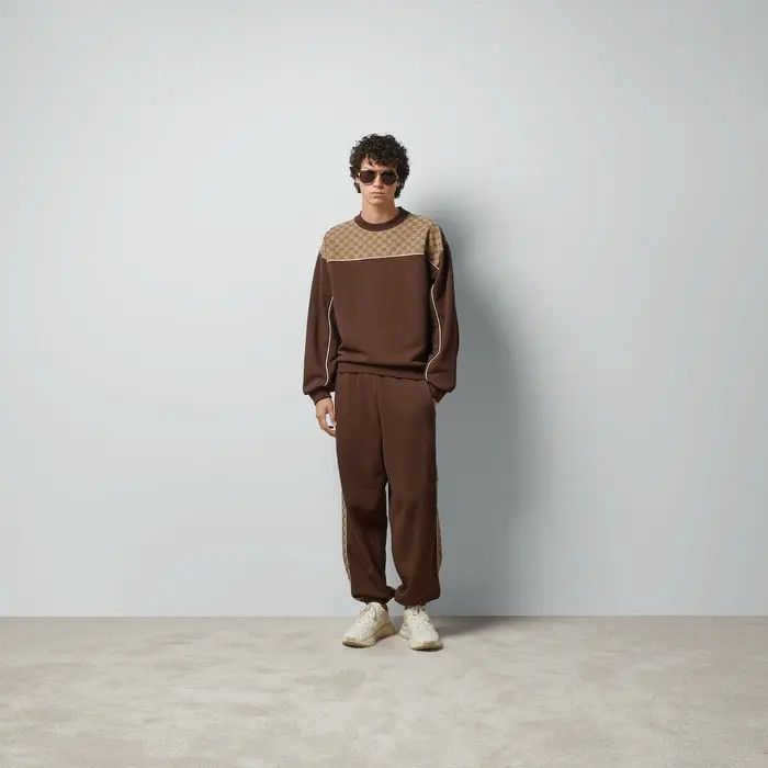 Gucci o1loc1c1225 768485 Cotton Jersey Sweatpants & Joggers Brown Size US 32 / EU 48 - 2 Thumbnail