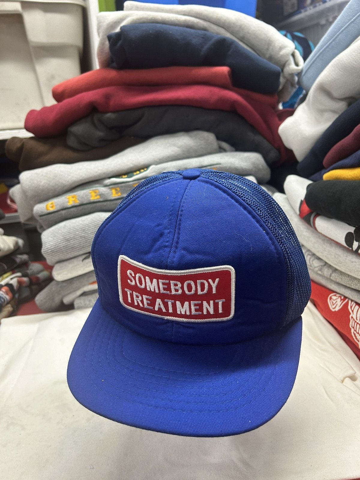 Vintage Crazy Vintage 90s Blue Skater Grunge Trucker Snapback Hat Size ONE SIZE - 1 Thumbnail