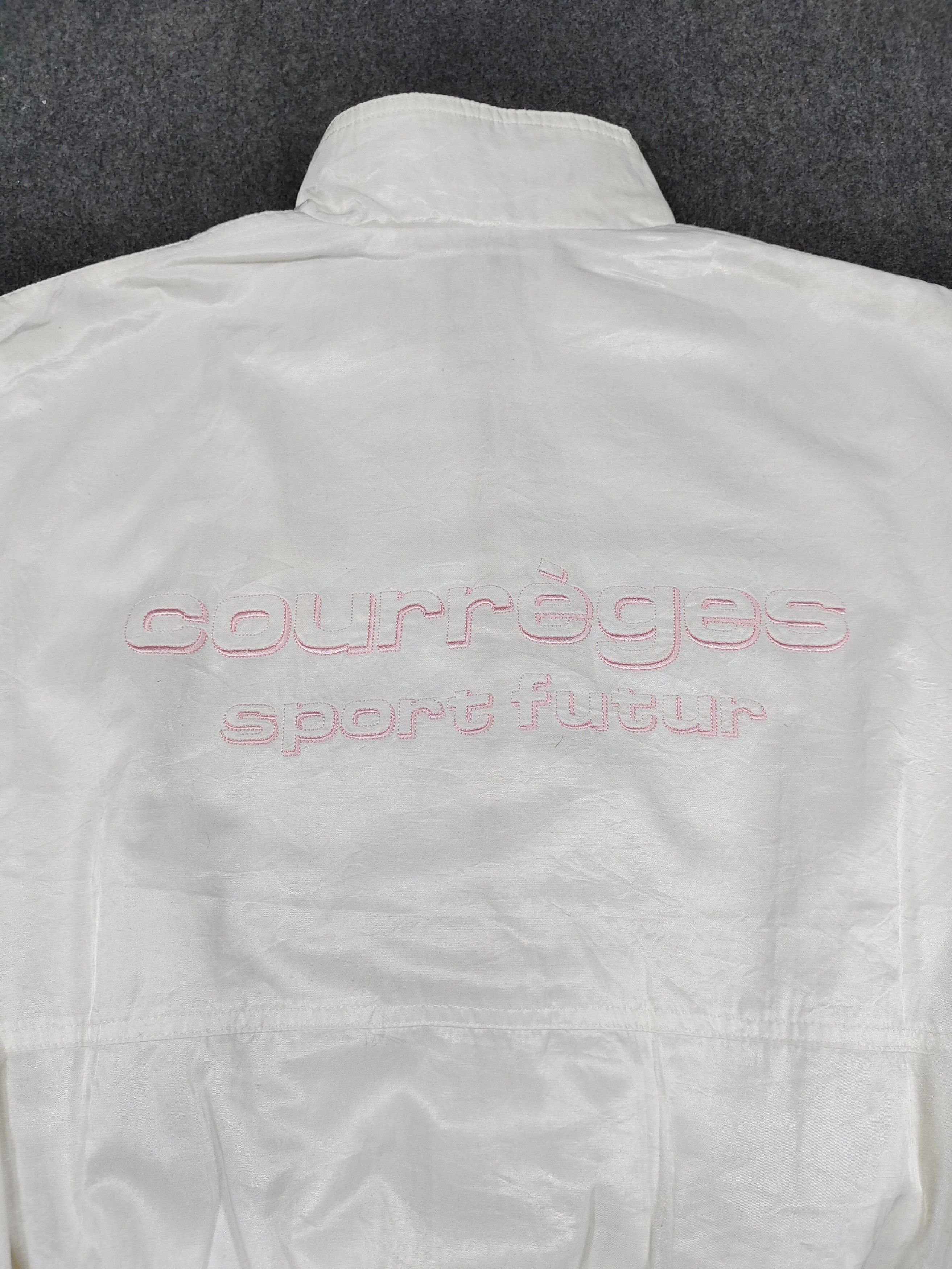 Courreges 90s Couregges Sport- Embroidered Script Cropped Track Jacket Size L / US 10 / IT 46 - 2 Thumbnail
