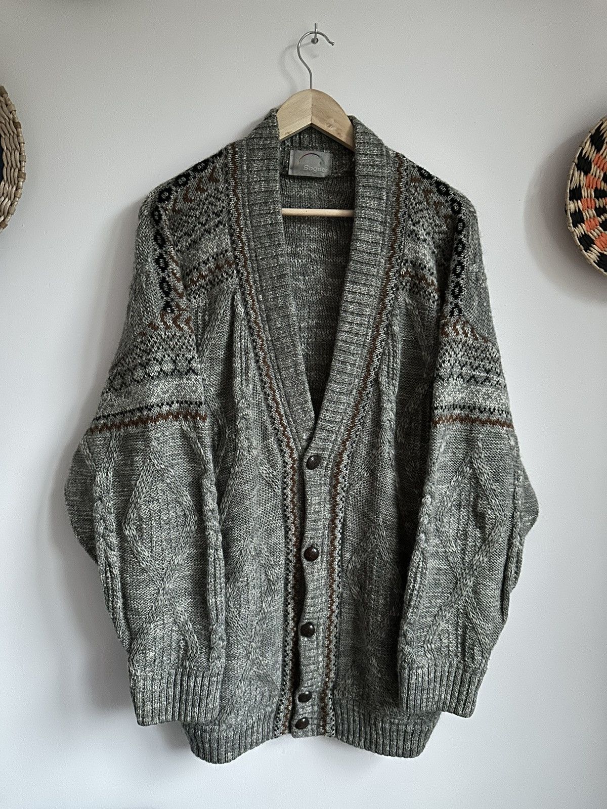 Bogner Cardigan Vintage Men V-Neck Classy
