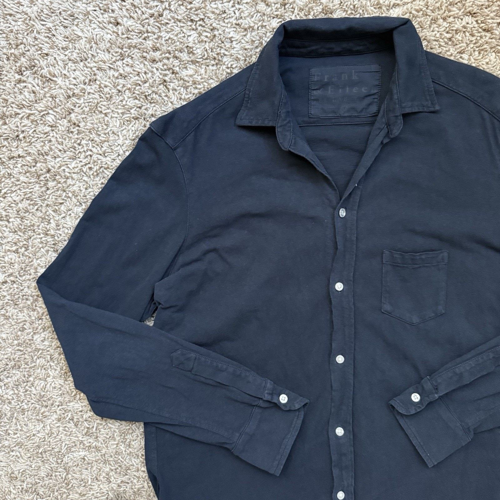 Frank & Eileen Frank & Eileen Button Up Shirt Navy Blue Cotton Labeileen HJ Size M / US 6-8 / IT 42-44 - 6 Thumbnail