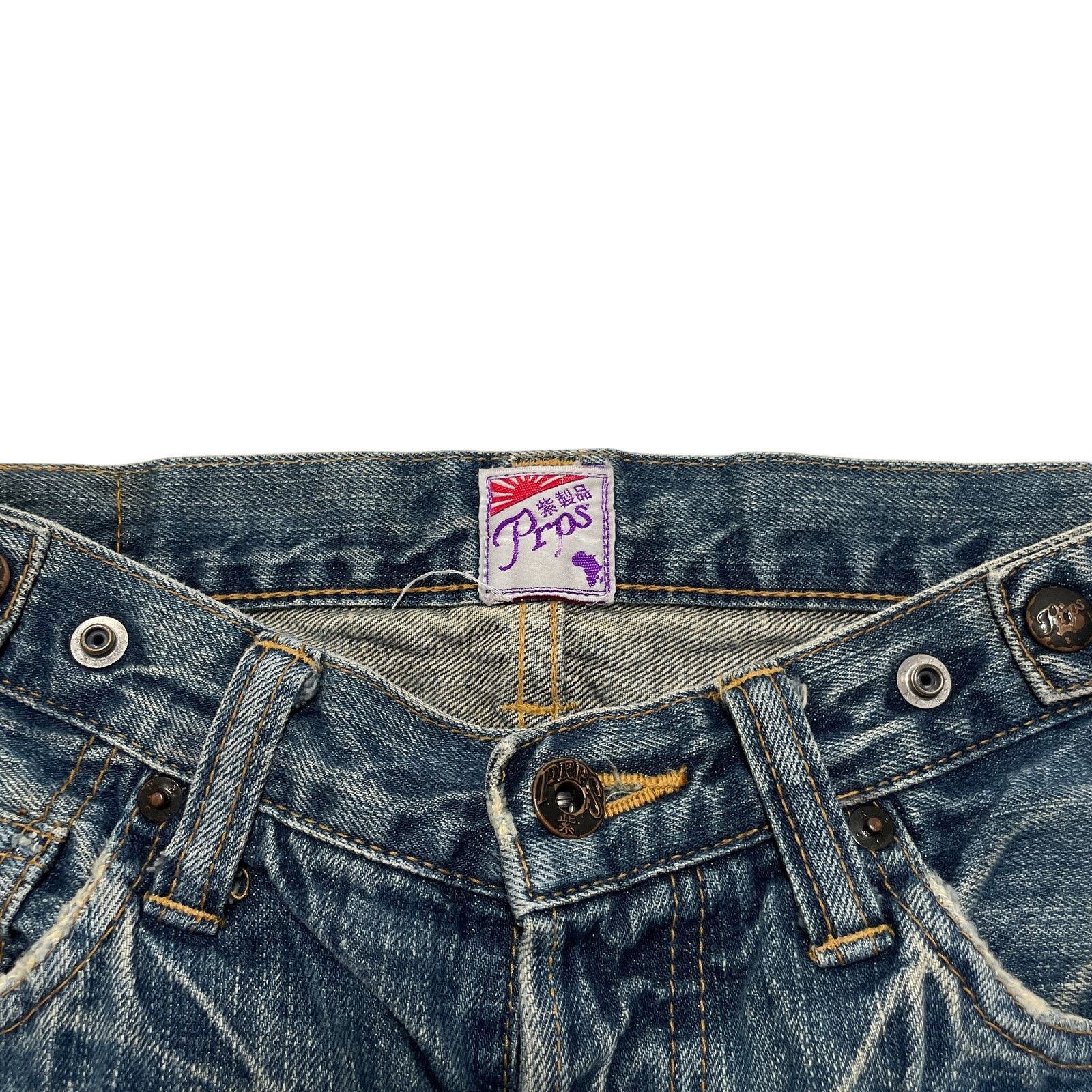Prps PRPS Barracuda P47P42X Faded Distressed Denim Jeans 30x32 Size US 30 / EU 46 - 3 Thumbnail