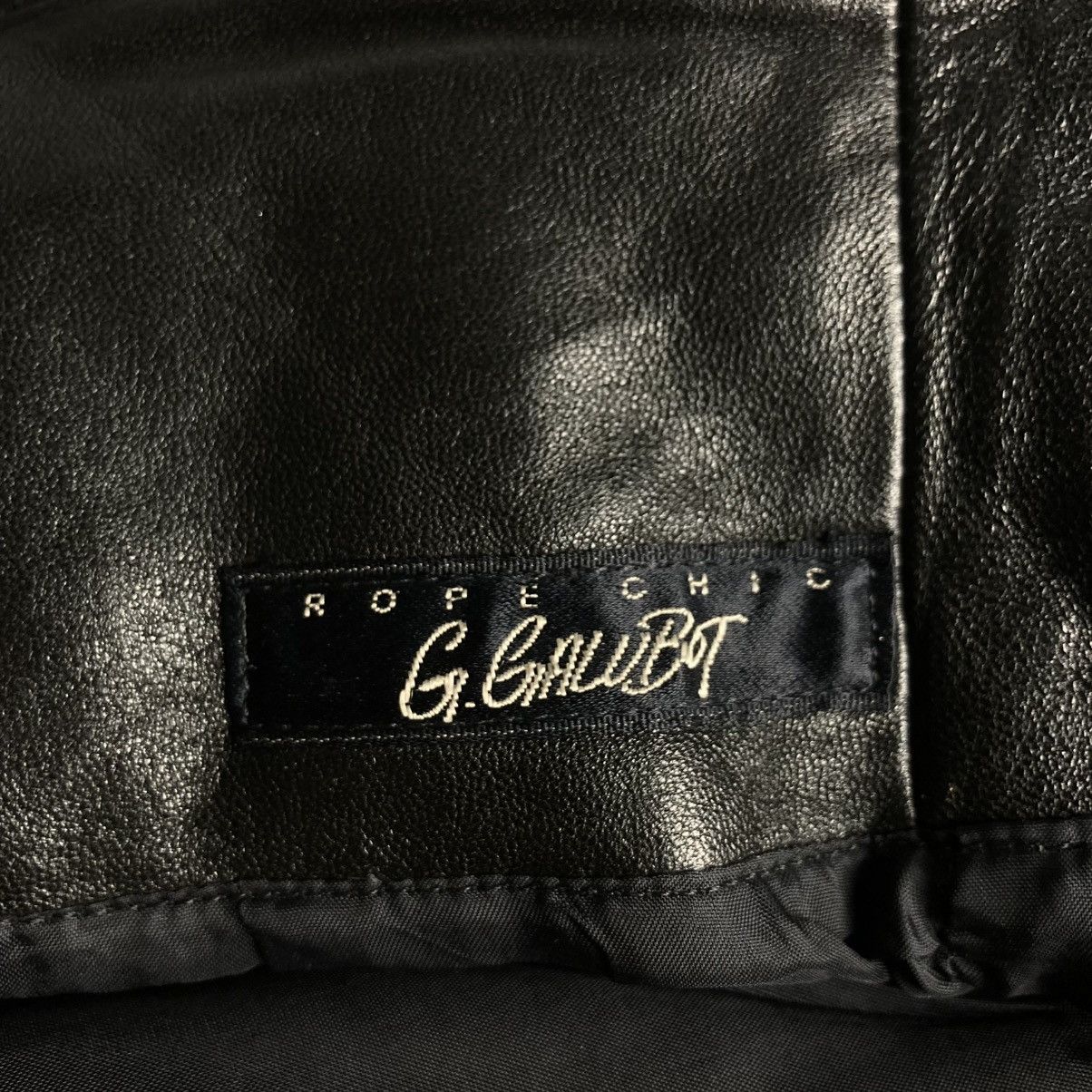 Japanese Brand 🇯🇵 VINTAGE ROPE CHIC G GALUBOT GENUINE LEATHER PANTS Size 26" / US 2 / IT 38 - 7 Thumbnail