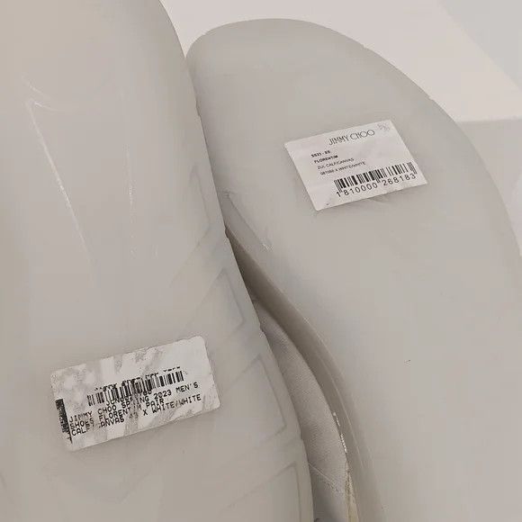 Jimmy Choo Jimmy Choo Men's White Florent Low-Top Sneakers - EU43/US10 Size US 10 / EU 43 - 13 Thumbnail