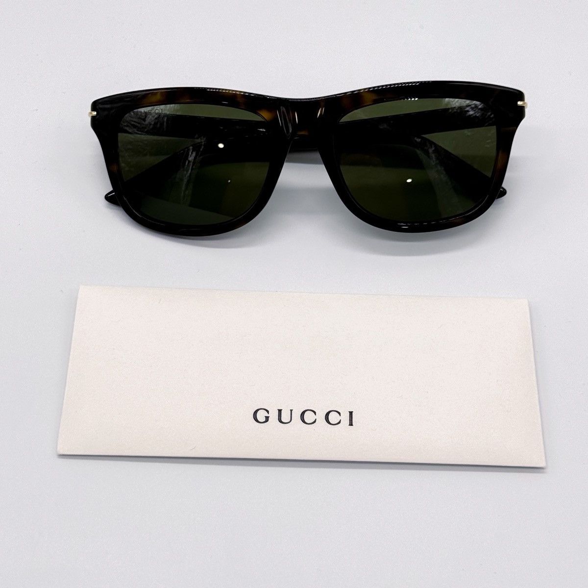 Gucci NEW GUCCI GG1444S 002 SQUARE HAVANA GREEN MEN SUNGLASSES Size ONE SIZE - 8 Thumbnail
