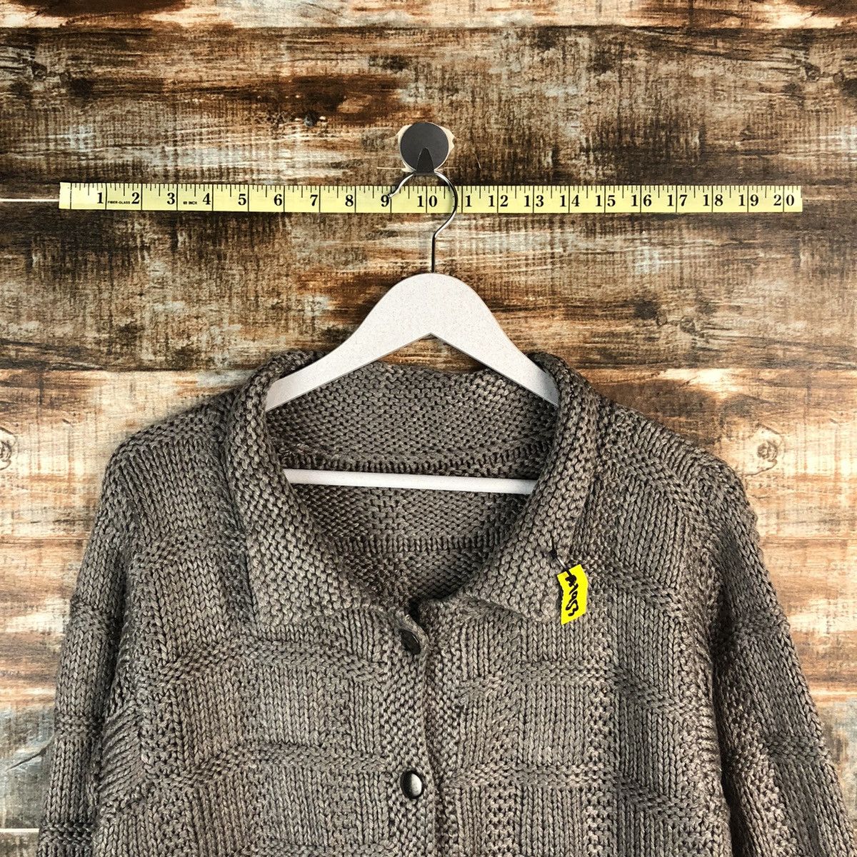 Vintage Japan vintage checkered Grey Cardigan Knitwear #A1953 Size US M / EU 48-50 / 2 - 4 Thumbnail