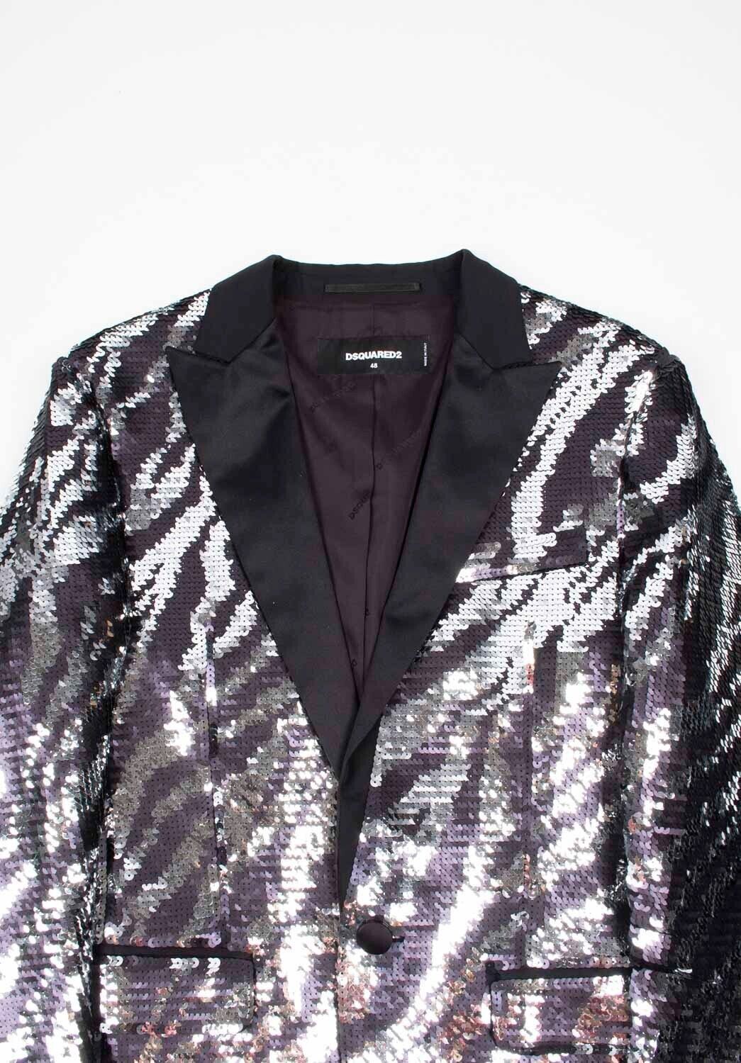 Dsquared2 Dsquared2 Men Jacket Sequin Blazer Size ITA48/Medium Size US M / EU 48-50 / 2 - 2 Thumbnail